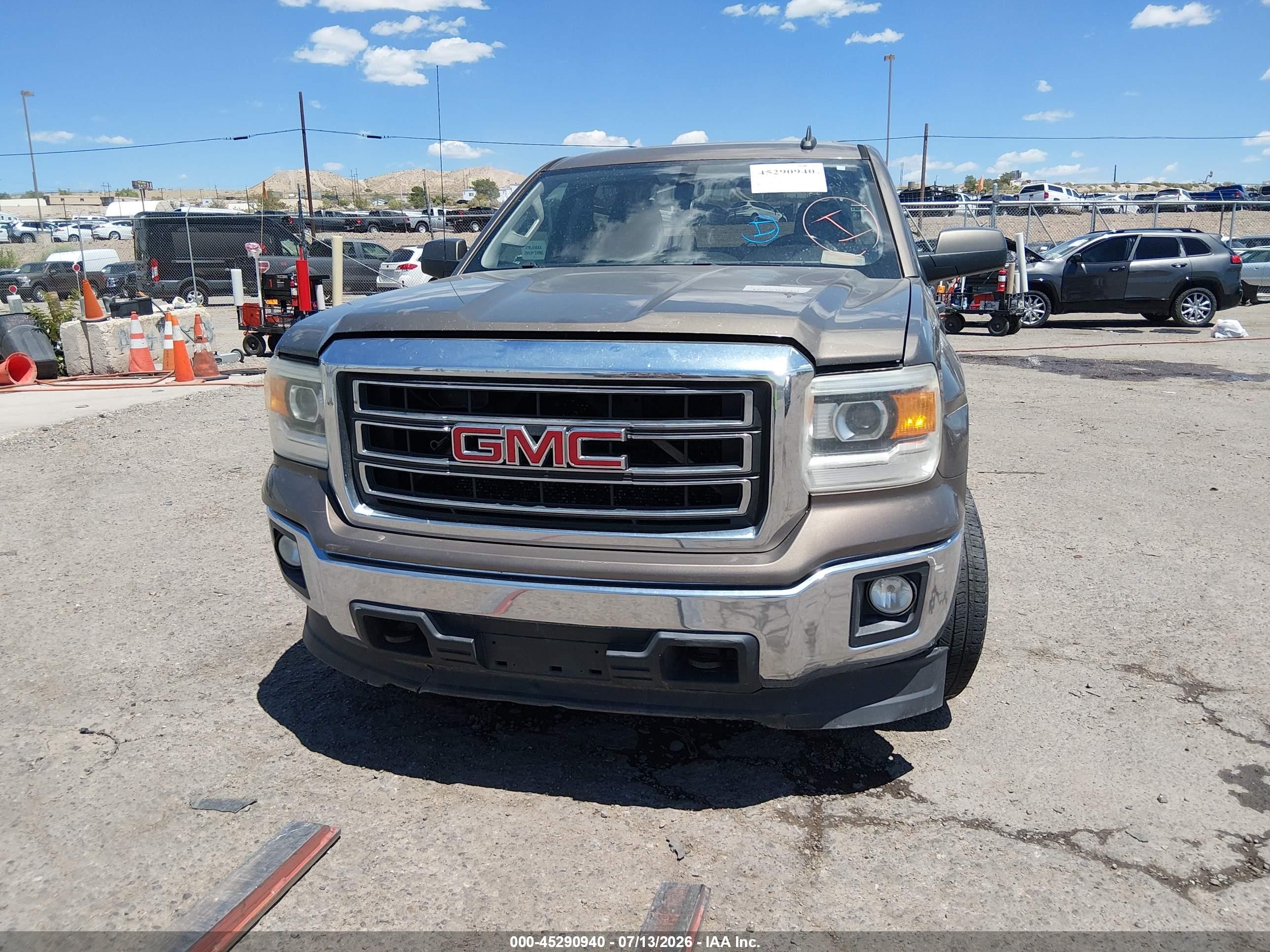 2015 Gmc Sierra 1500 Sle Brown vin: 3GTU2UEC5FG428513