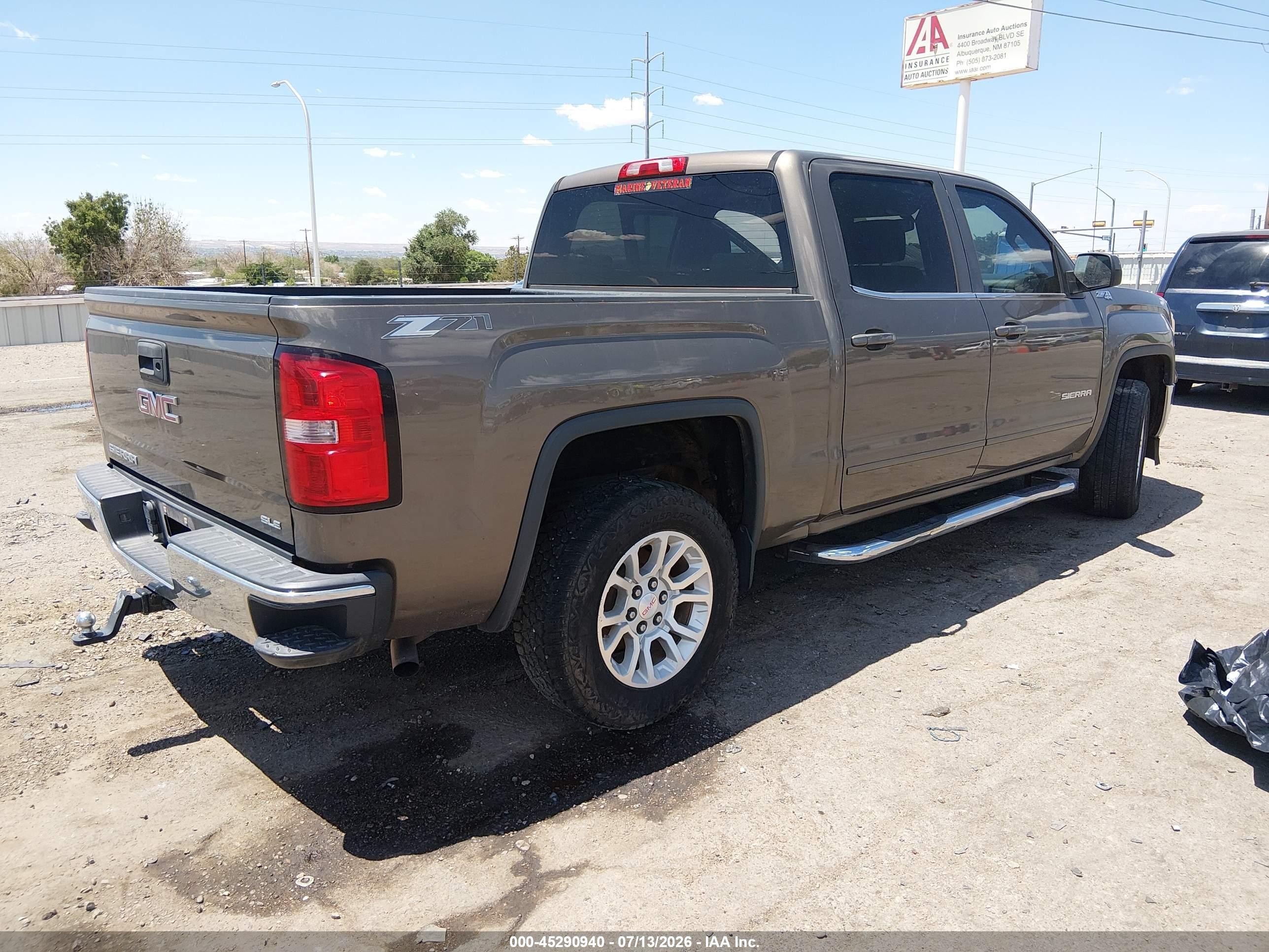 2015 Gmc Sierra 1500 Sle Brown vin: 3GTU2UEC5FG428513