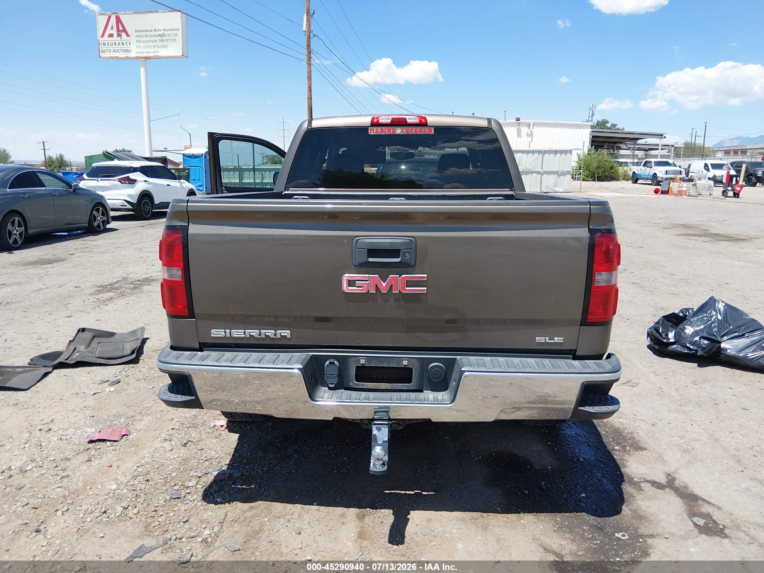 2015 Gmc Sierra 1500 Sle Brown vin: 3GTU2UEC5FG428513