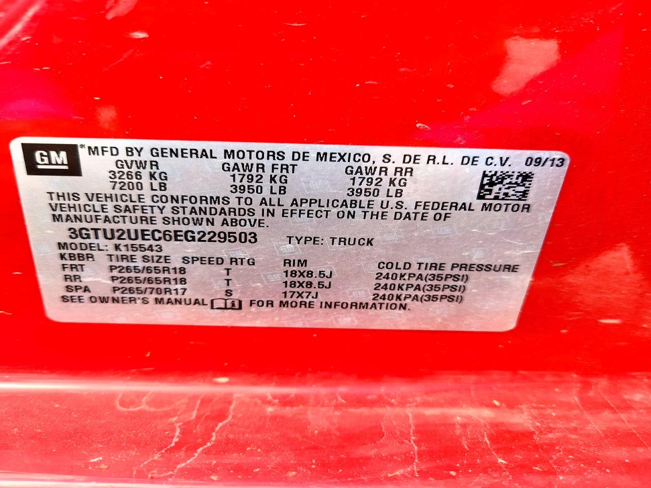 2014 Gmc Sierra K1500 Sle Red vin: 3GTU2UEC6EG229503