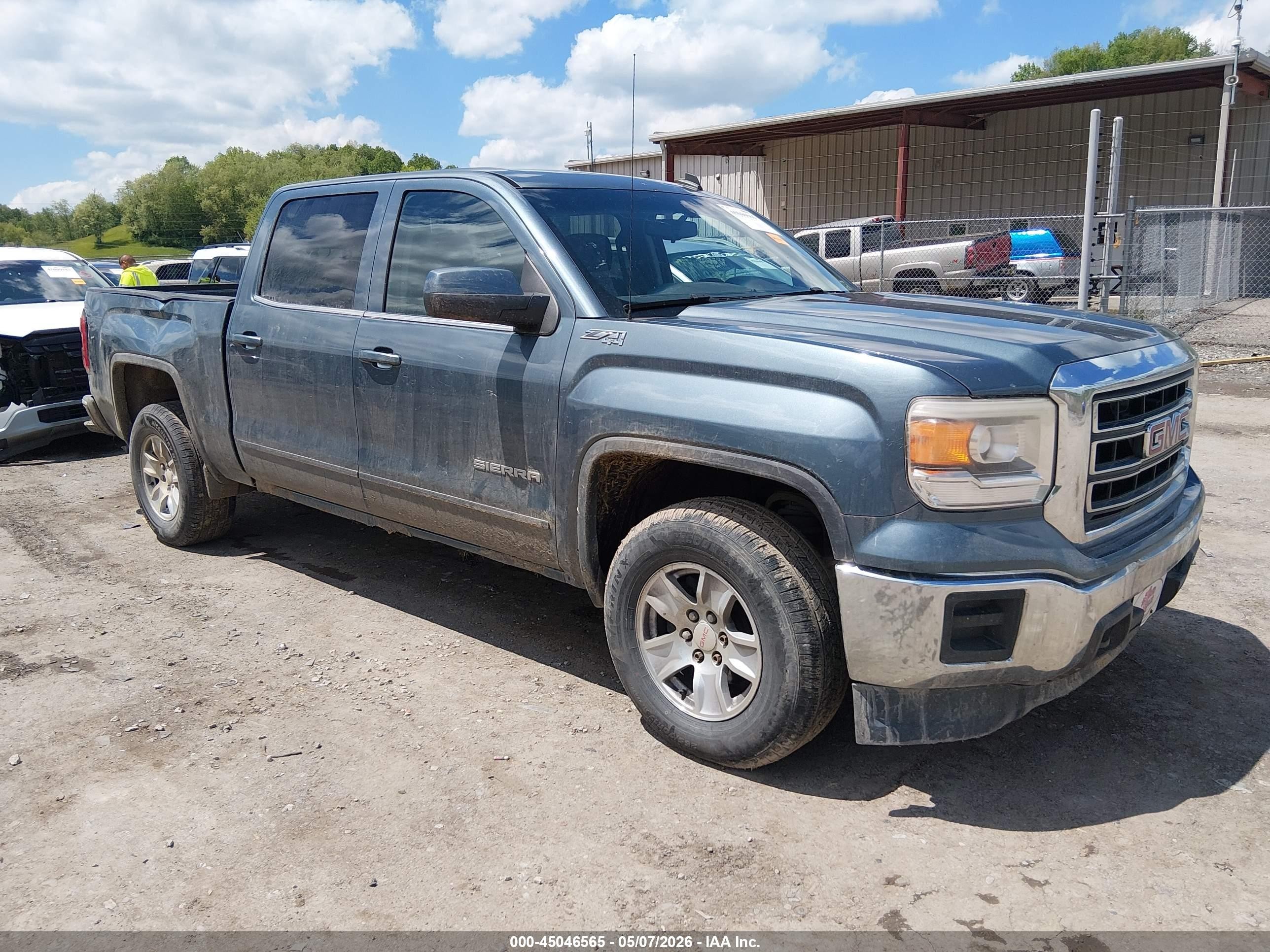 2014 Gmc Sierra 1500 Sle Blue vin: 3GTU2UEC6EG256913