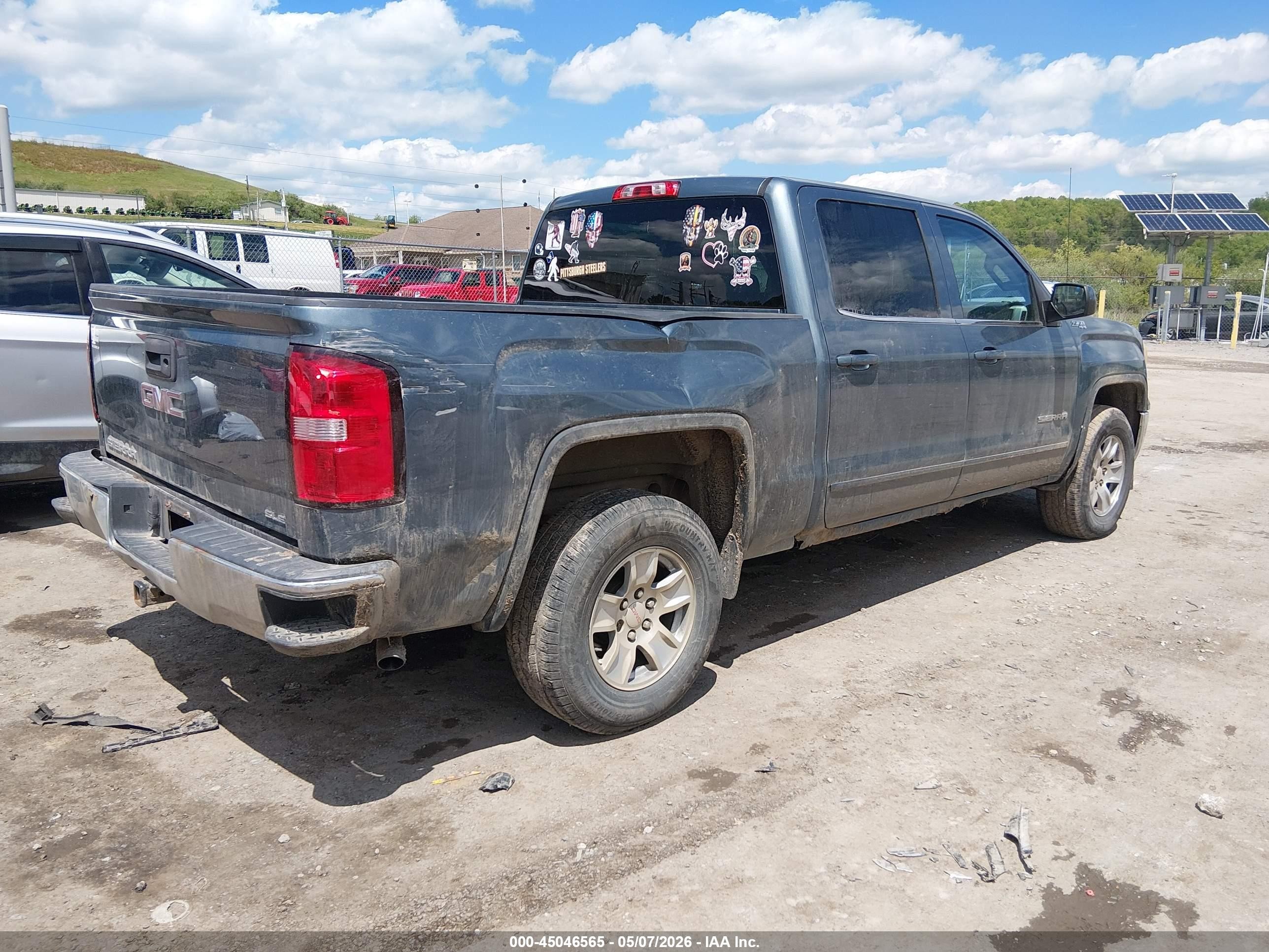 2014 Gmc Sierra 1500 Sle Blue vin: 3GTU2UEC6EG256913
