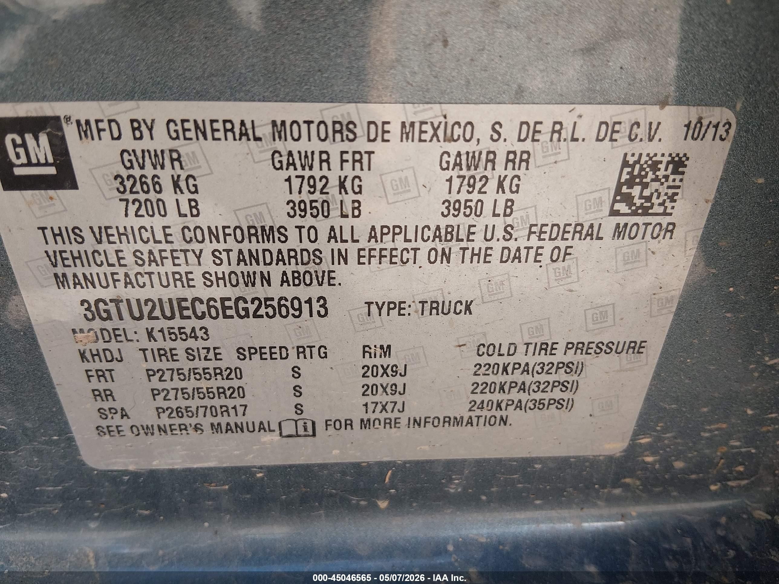 2014 Gmc Sierra 1500 Sle Blue vin: 3GTU2UEC6EG256913