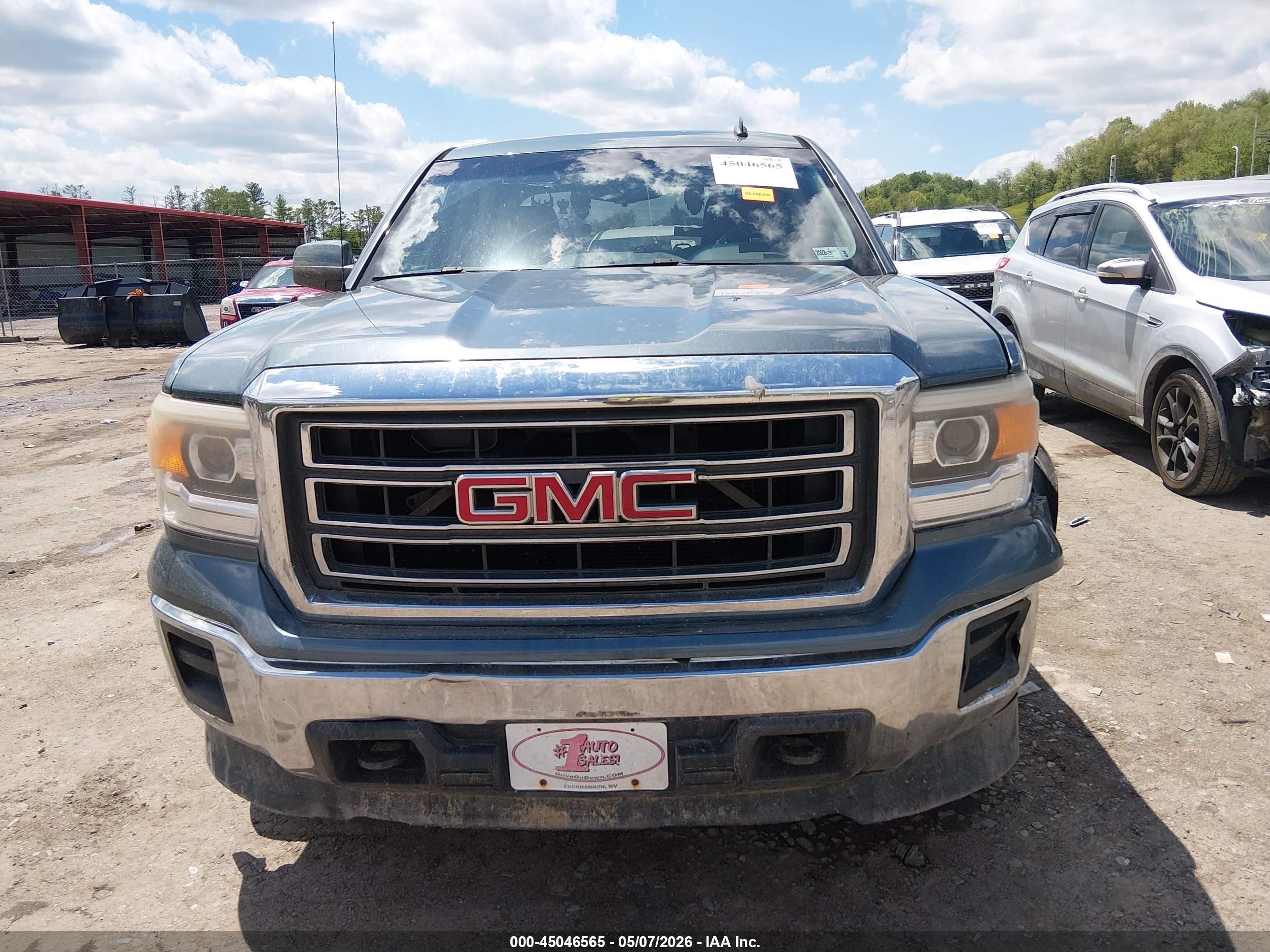 2014 Gmc Sierra 1500 Sle Blue vin: 3GTU2UEC6EG256913