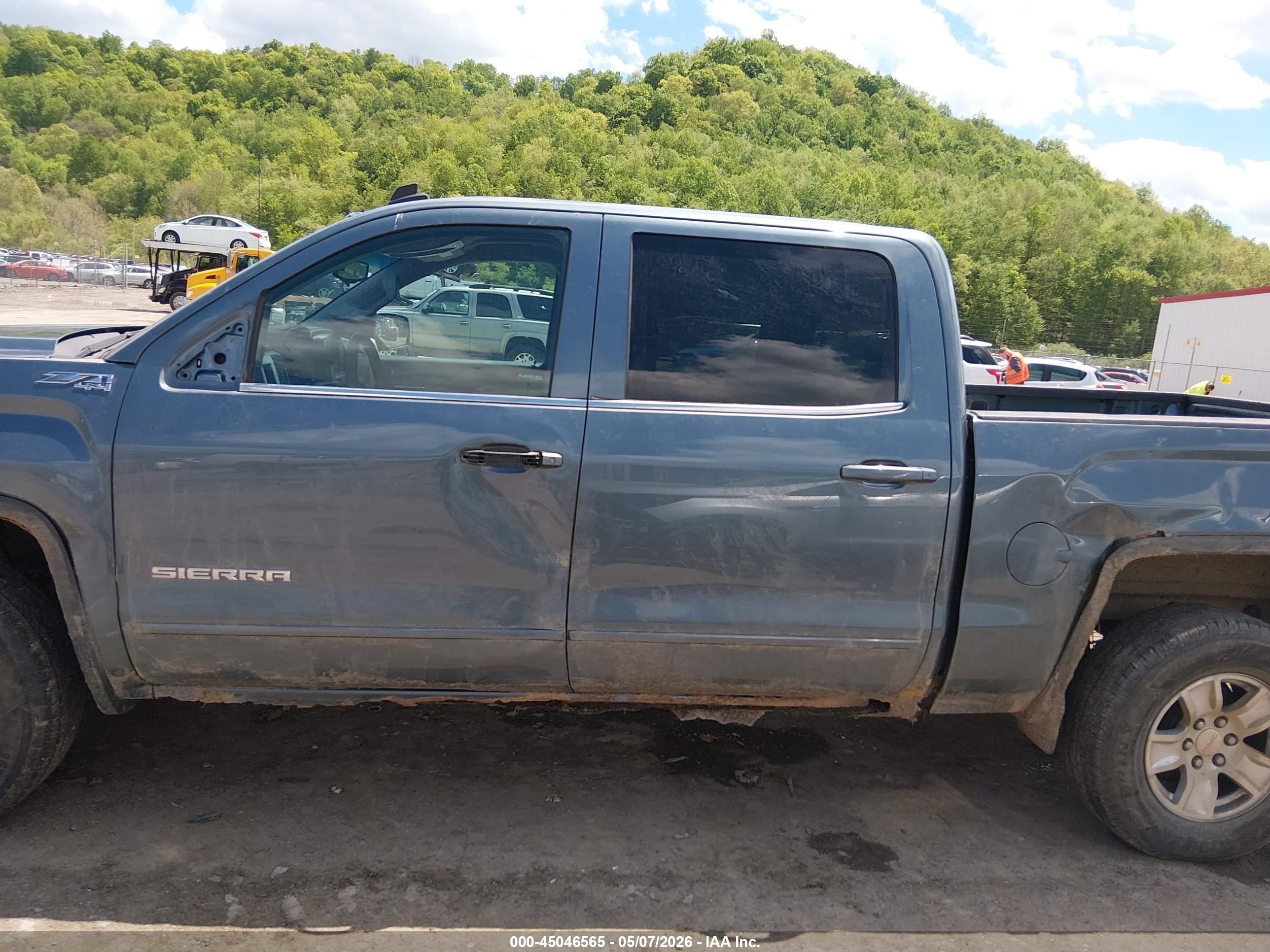 2014 Gmc Sierra 1500 Sle Blue vin: 3GTU2UEC6EG256913