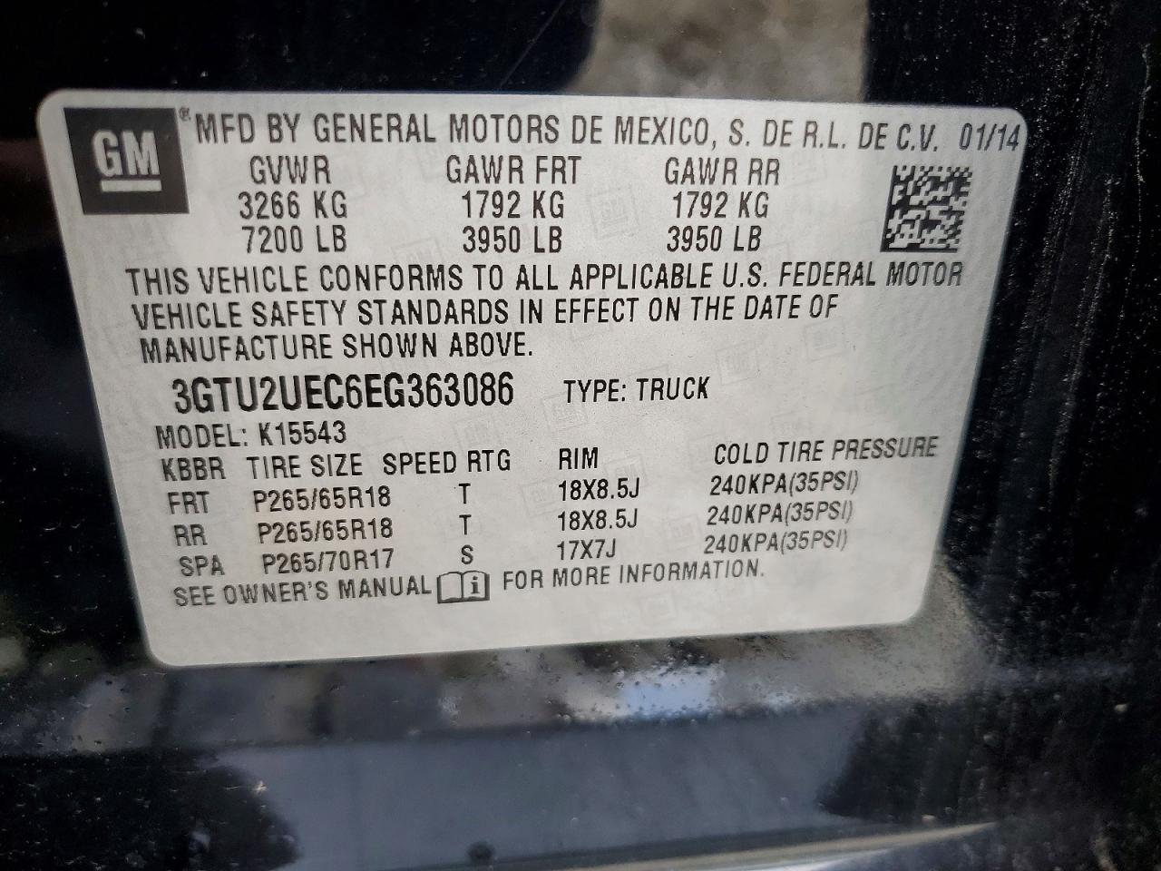2014 Gmc Sierra K1500 Sle Black vin: 3GTU2UEC6EG363086