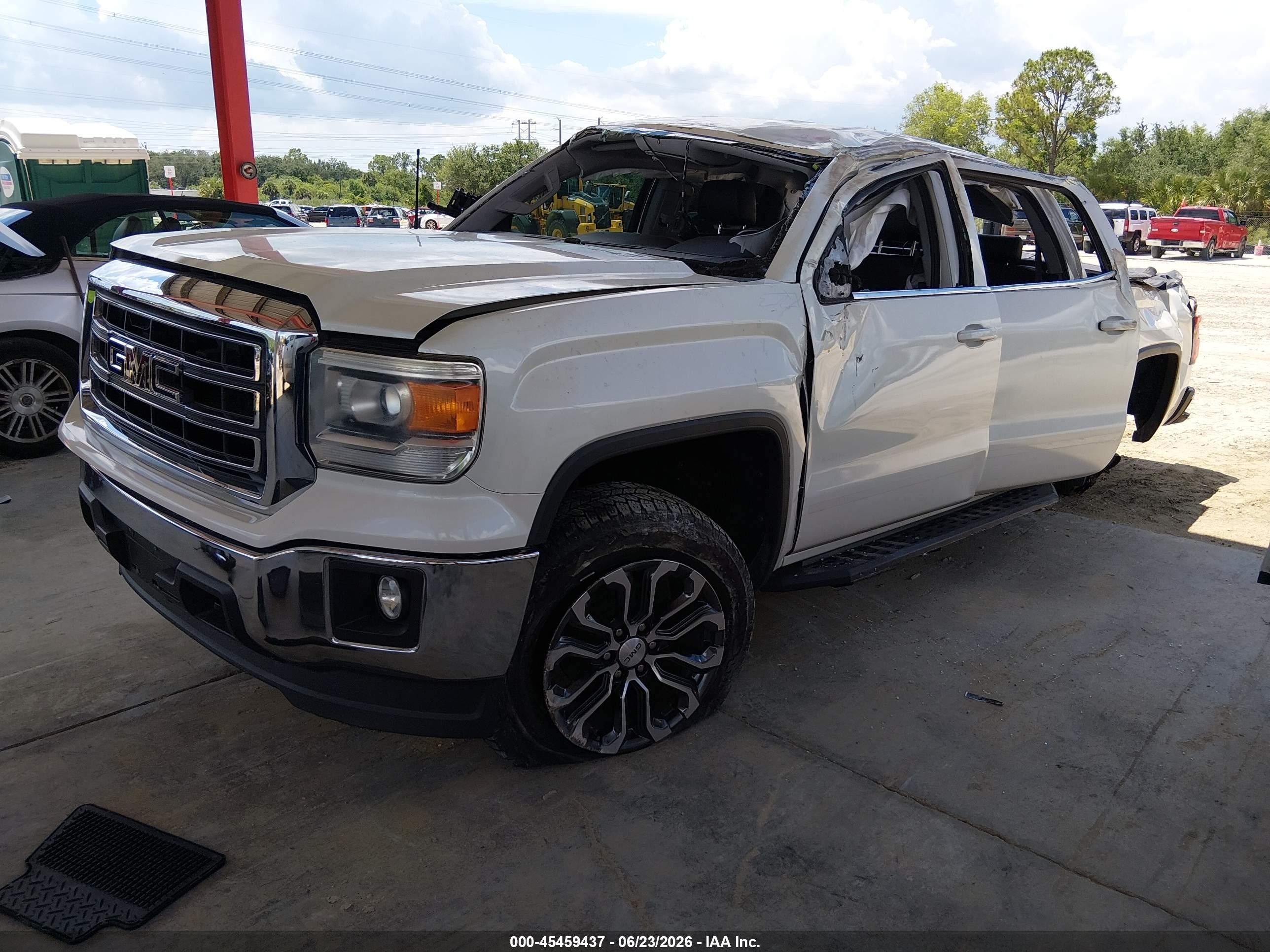 2014 Gmc Sierra 1500 Sle White vin: 3GTU2UEC6EG368952