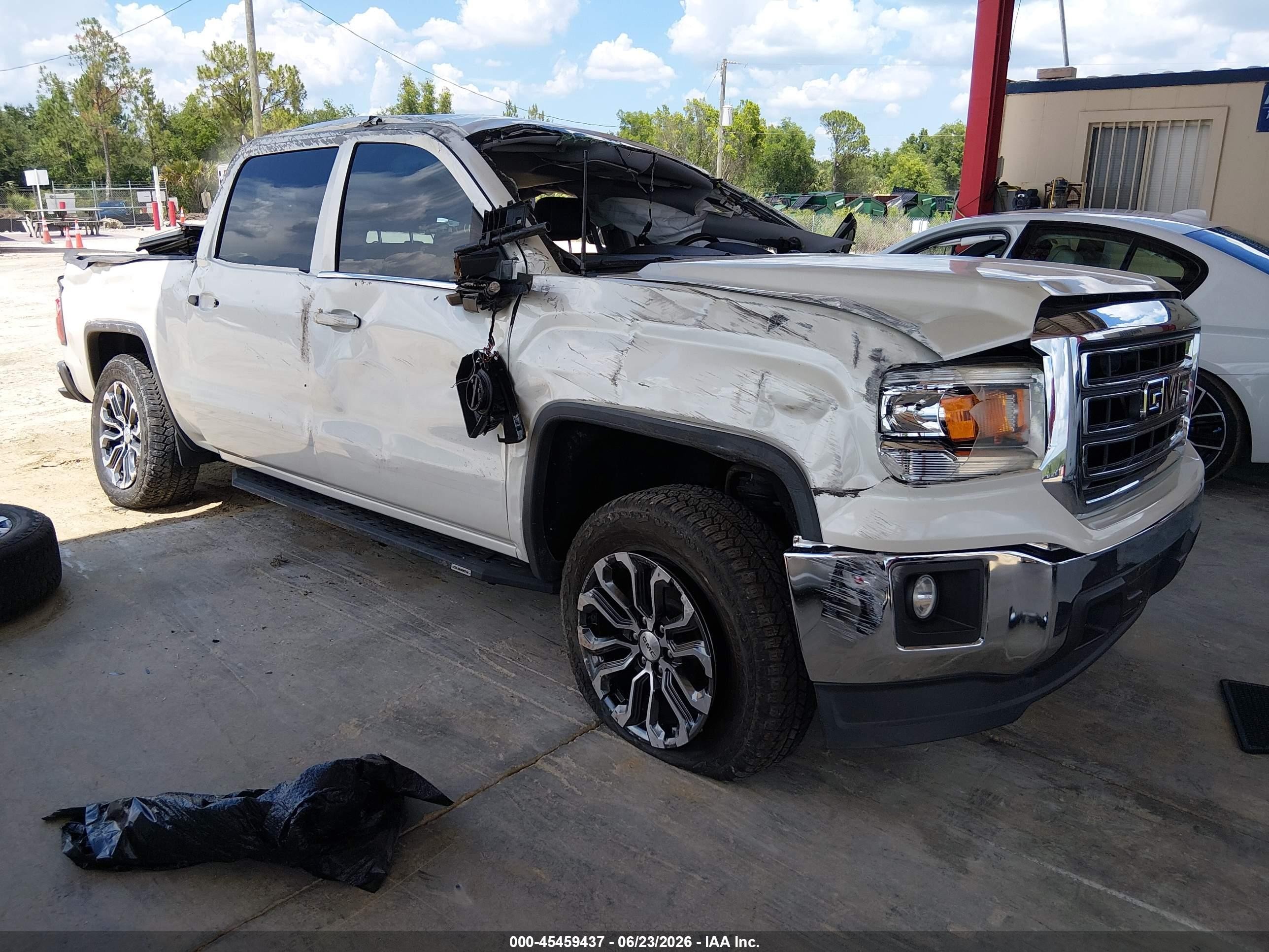 2014 Gmc Sierra 1500 Sle White vin: 3GTU2UEC6EG368952