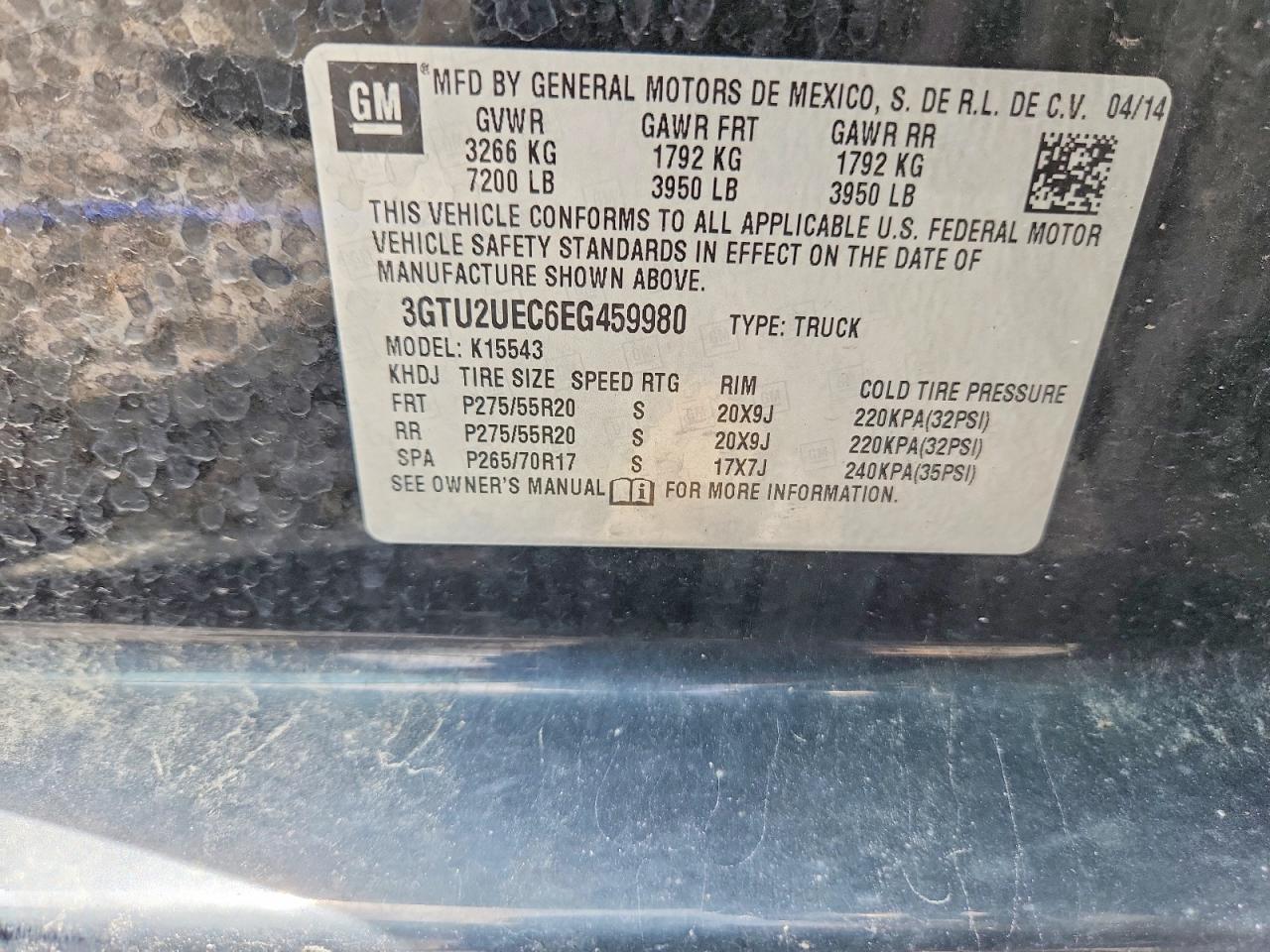 2014 Gmc Sierra K1500 Sle Черный vin: 3GTU2UEC6EG459980