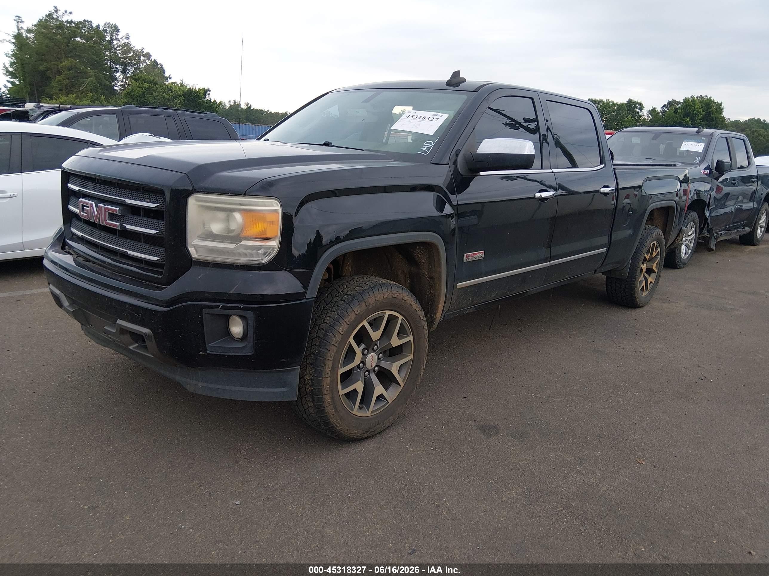 2015 Gmc Sierra 1500 Sle Black vin: 3GTU2UEC6FG208023