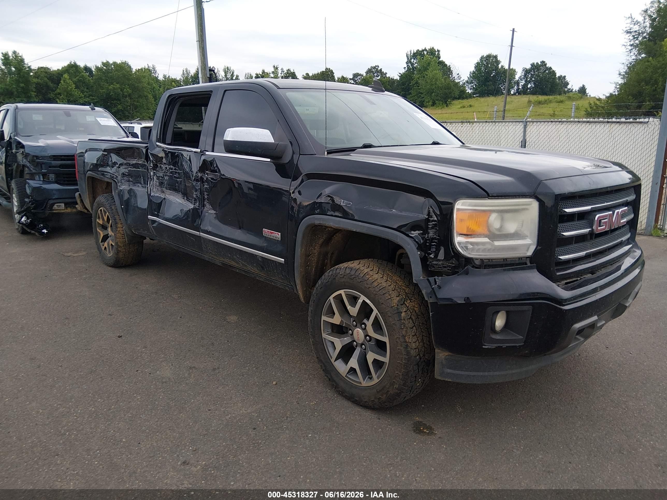2015 Gmc Sierra 1500 Sle Black vin: 3GTU2UEC6FG208023