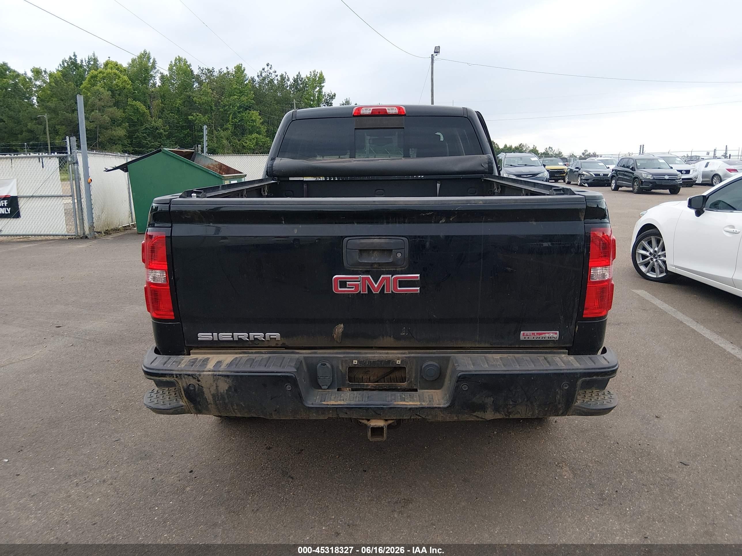 2015 Gmc Sierra 1500 Sle Black vin: 3GTU2UEC6FG208023