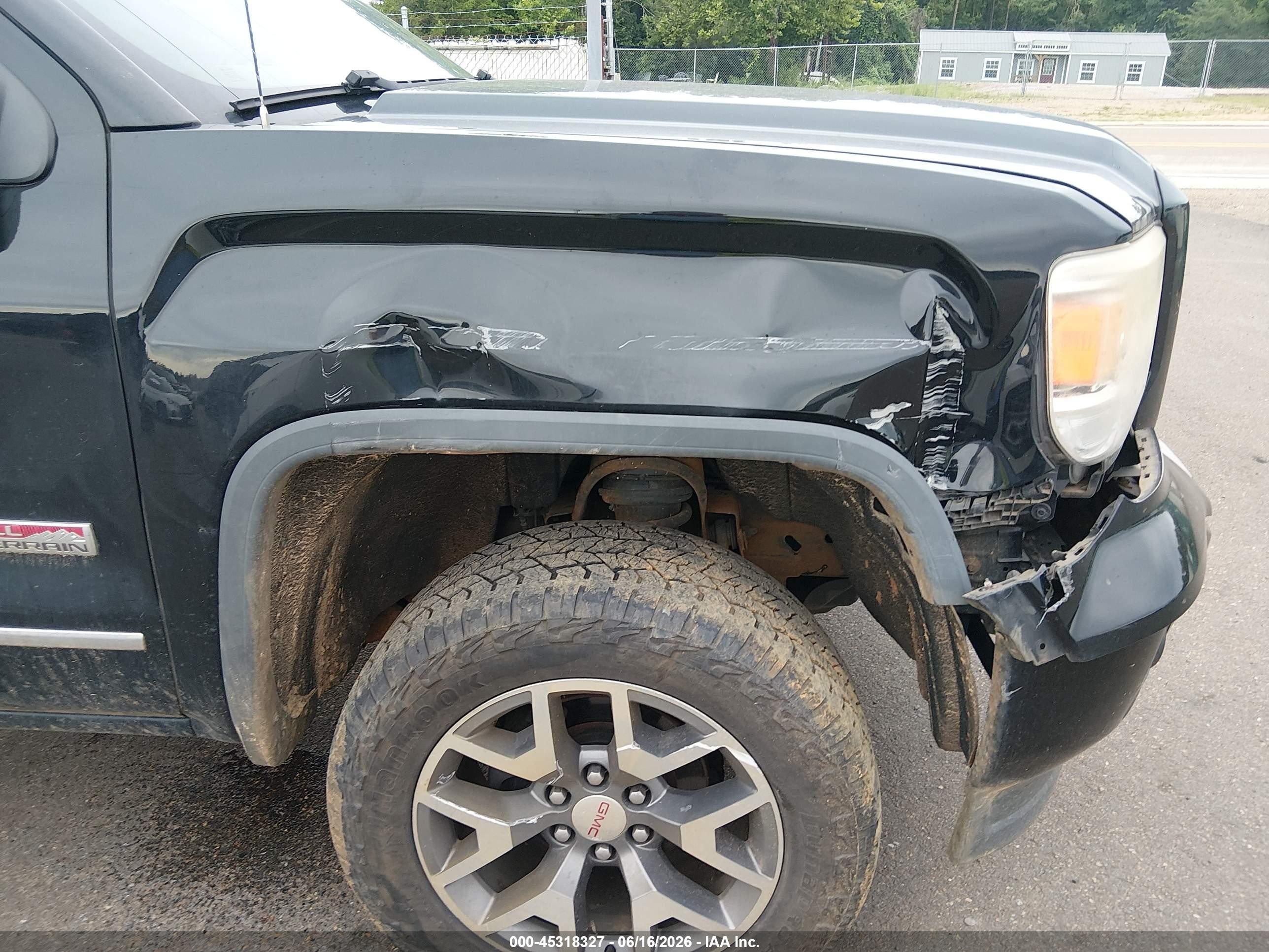 2015 Gmc Sierra 1500 Sle Black vin: 3GTU2UEC6FG208023