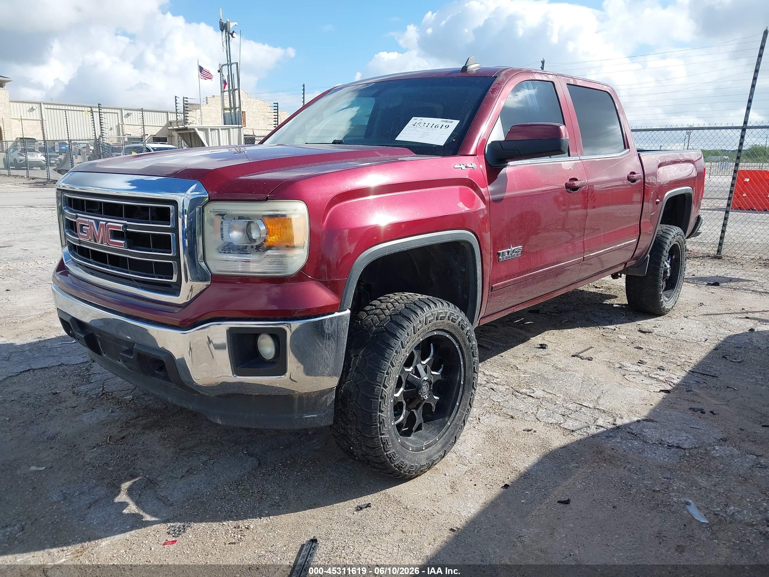 2015 Gmc Sierra 1500 Sle Maroon vin: 3GTU2UEC6FG217658
