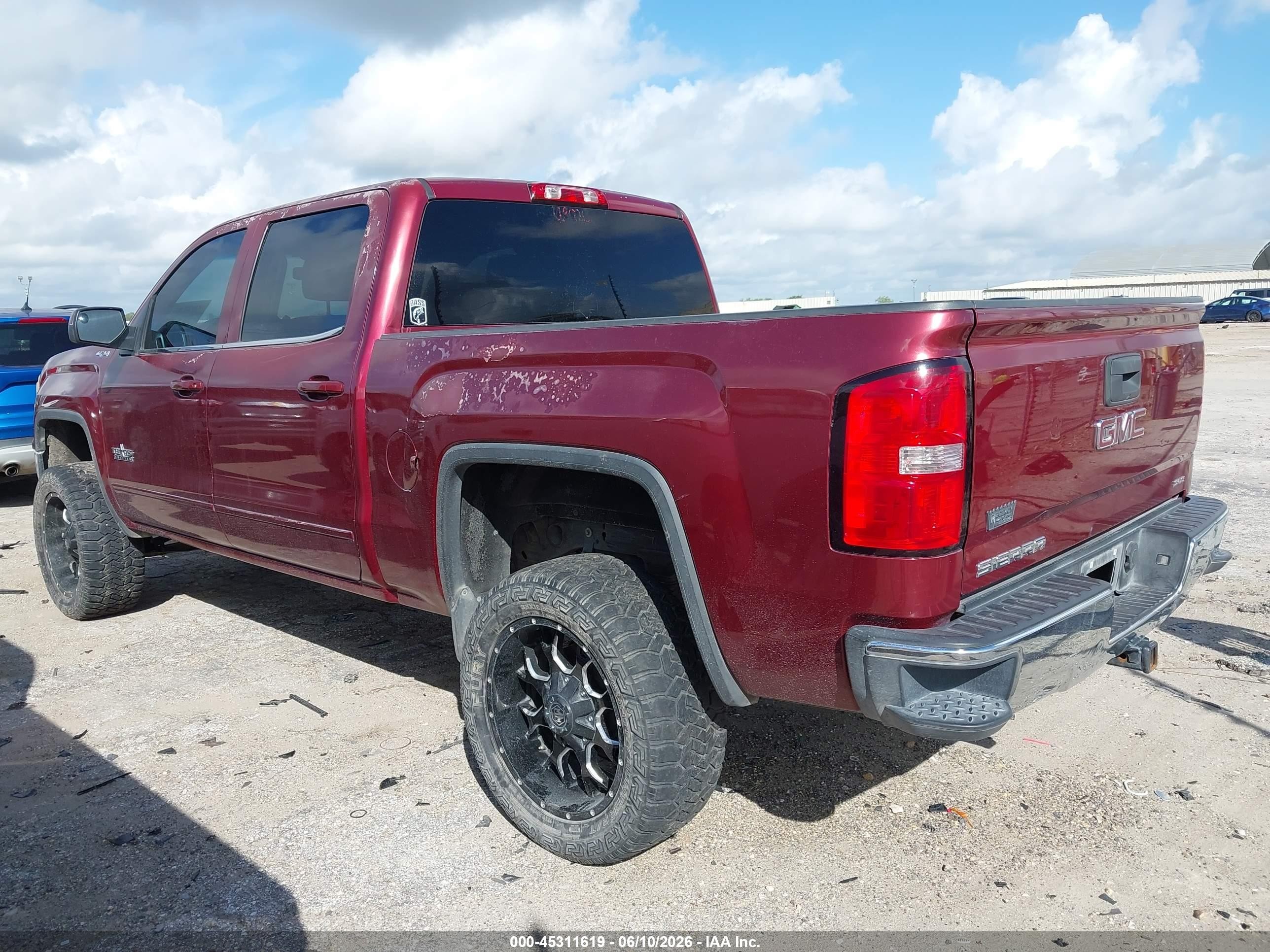 2015 Gmc Sierra 1500 Sle Maroon vin: 3GTU2UEC6FG217658