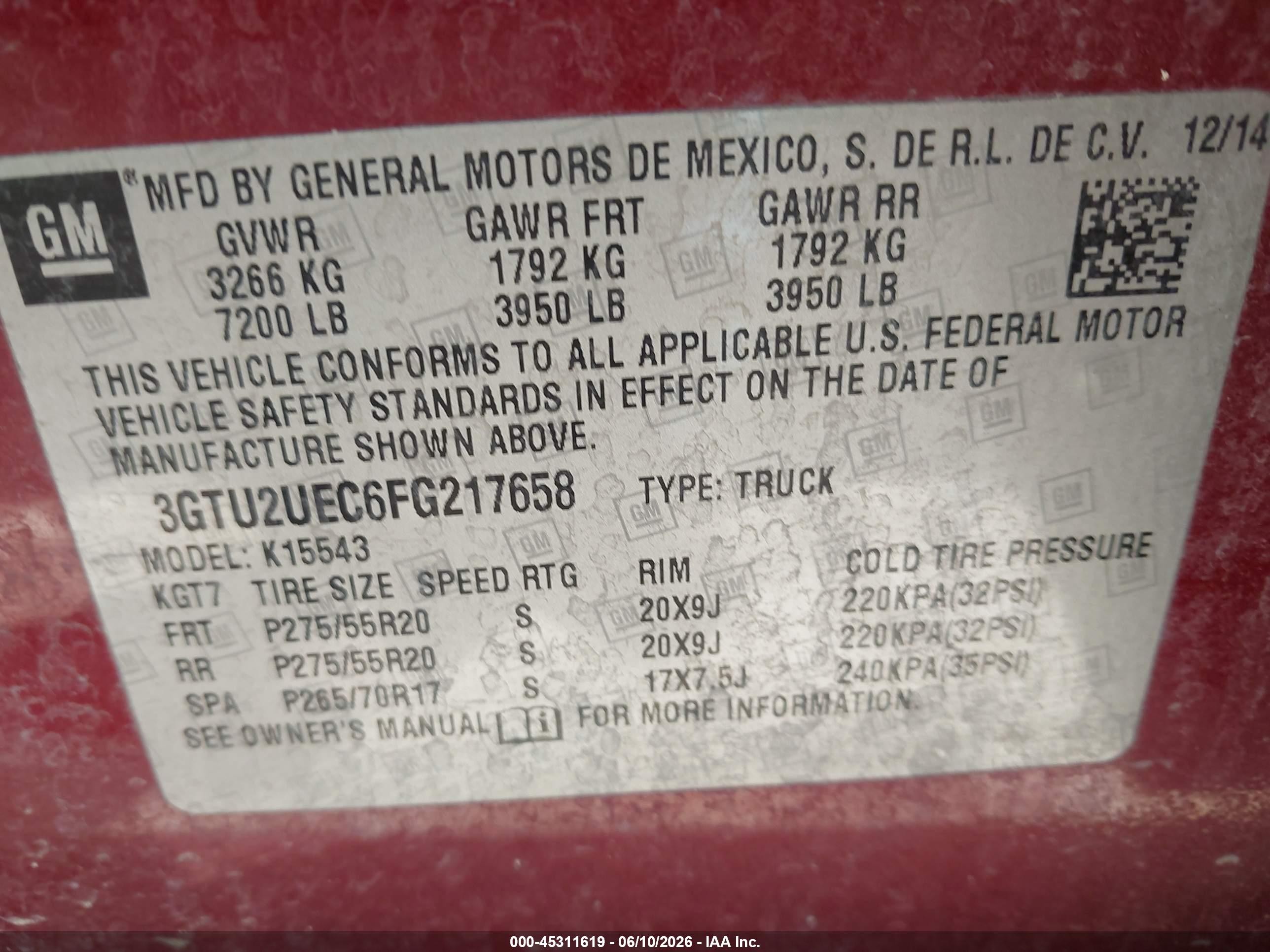 2015 Gmc Sierra 1500 Sle Maroon vin: 3GTU2UEC6FG217658