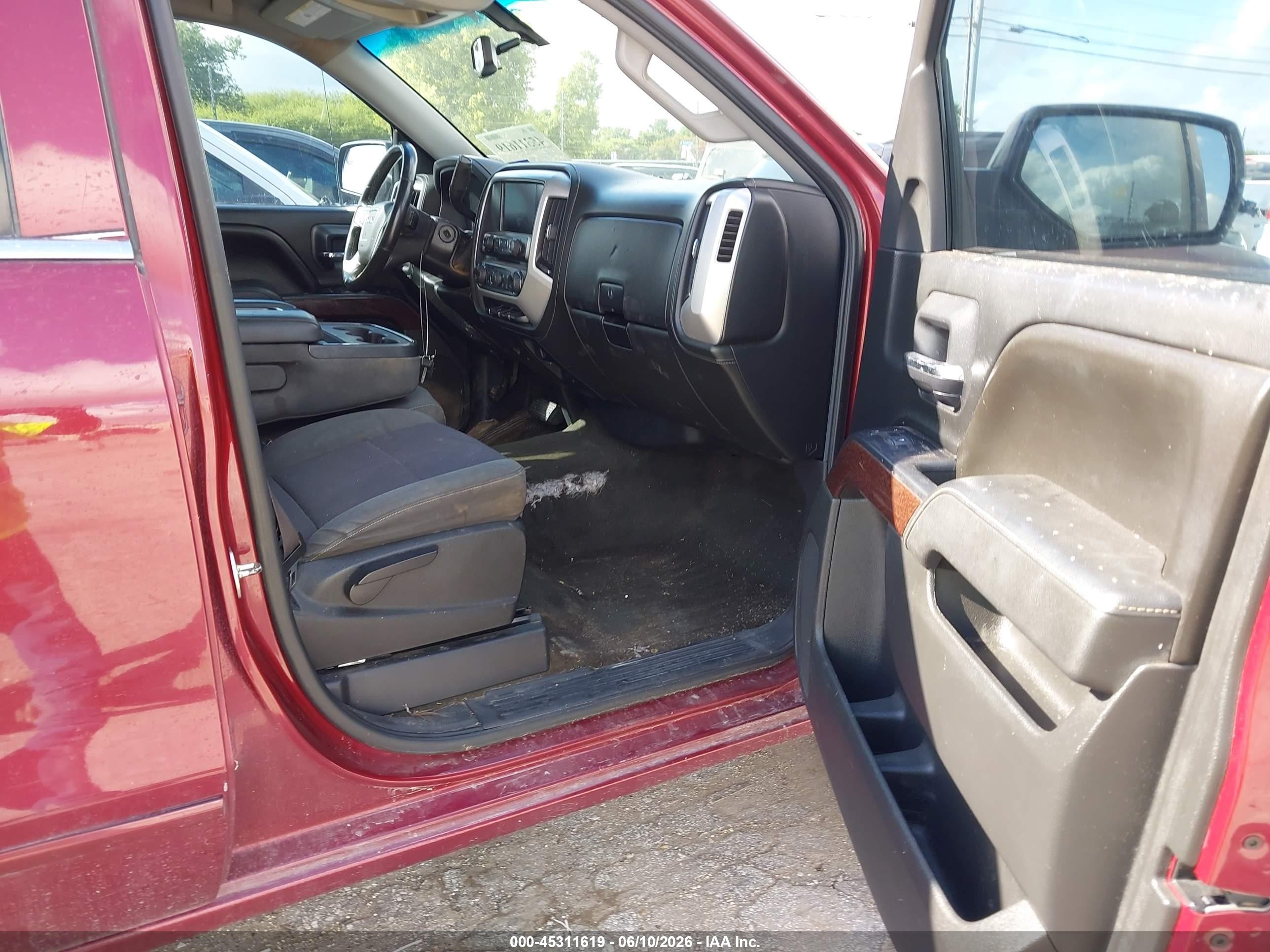 2015 Gmc Sierra 1500 Sle Maroon vin: 3GTU2UEC6FG217658