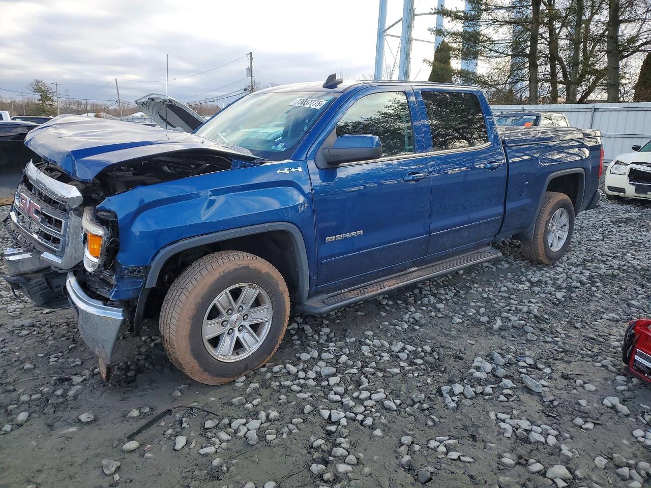 2015 Gmc Sierra K1500 Sle Blue vin: 3GTU2UEC6FG245170