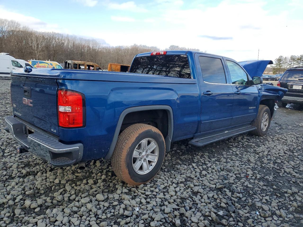 2015 Gmc Sierra K1500 Sle Blue vin: 3GTU2UEC6FG245170
