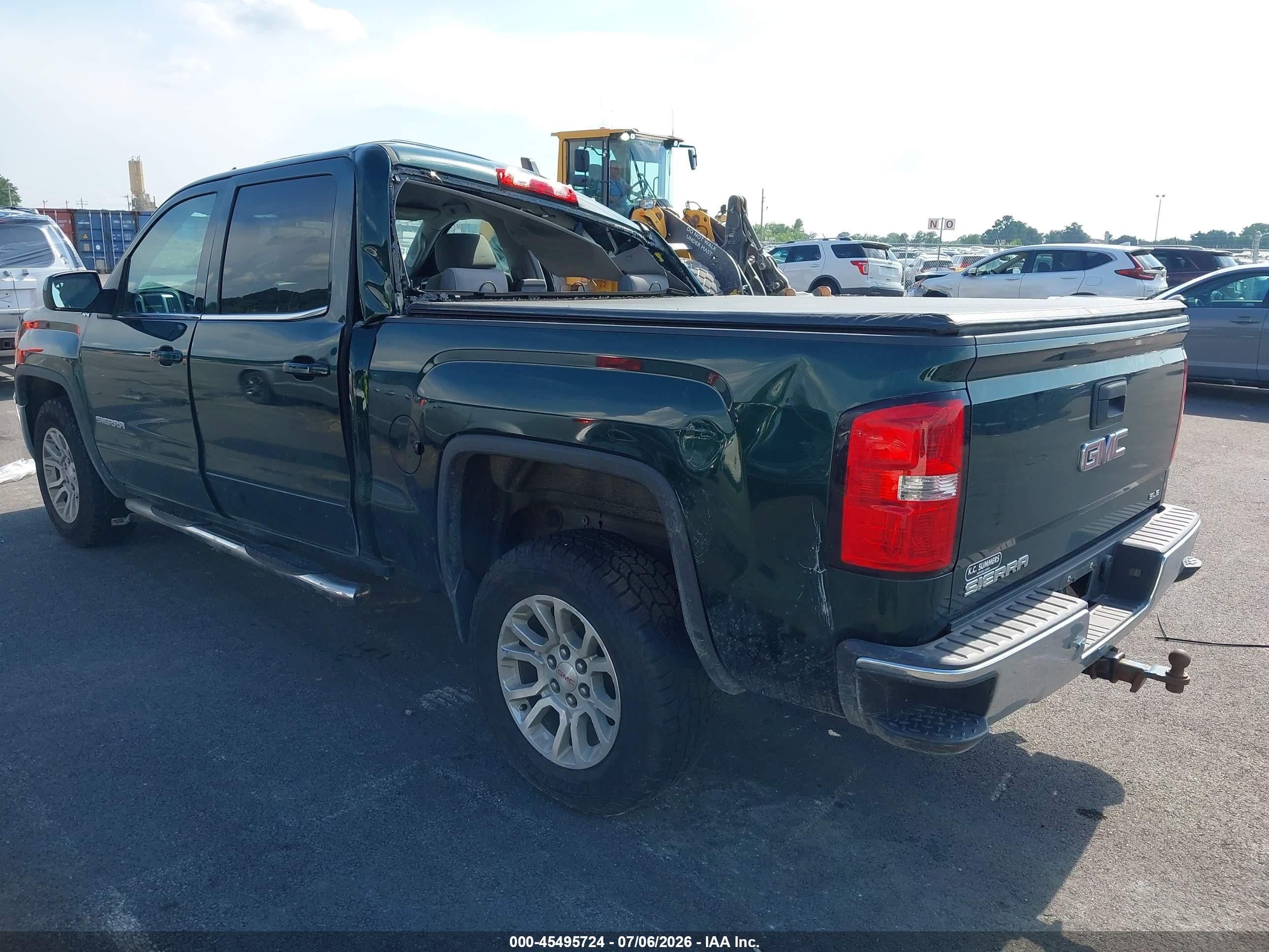 2015 Gmc Sierra 1500 Sle Зеленый vin: 3GTU2UEC6FG366930