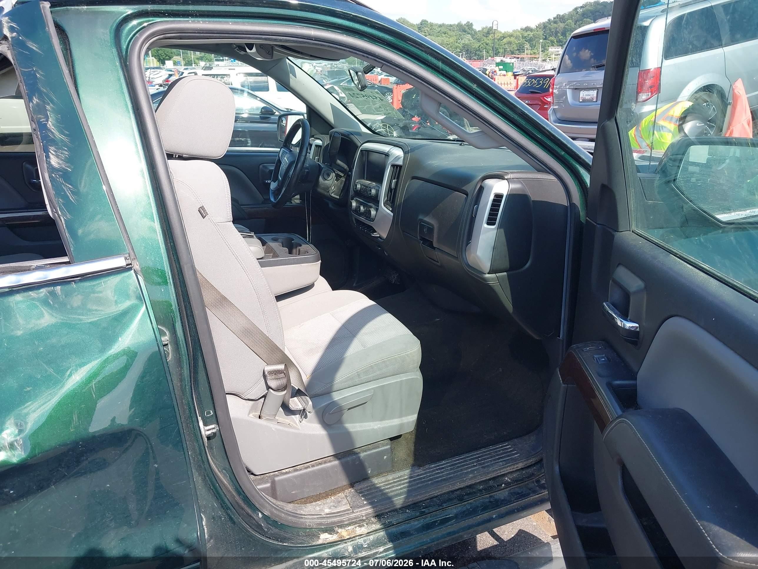 2015 Gmc Sierra 1500 Sle Зеленый vin: 3GTU2UEC6FG366930