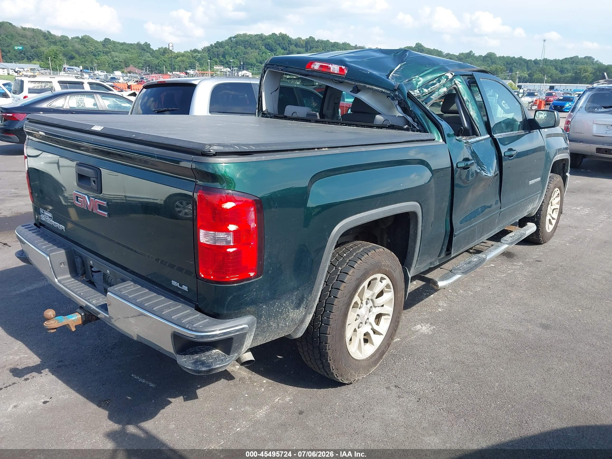 2015 Gmc Sierra 1500 Sle Зеленый vin: 3GTU2UEC6FG366930