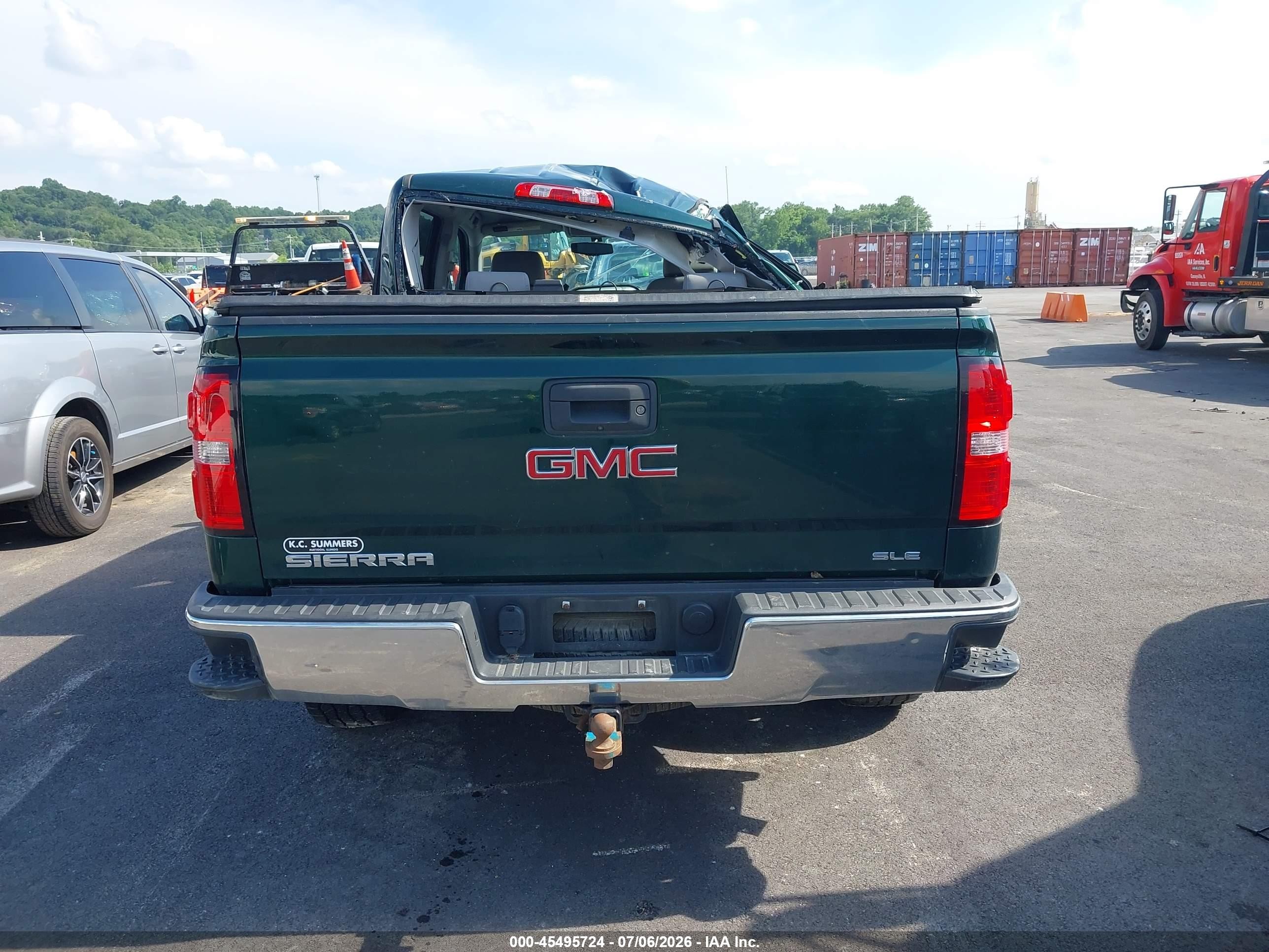 2015 Gmc Sierra 1500 Sle Зеленый vin: 3GTU2UEC6FG366930