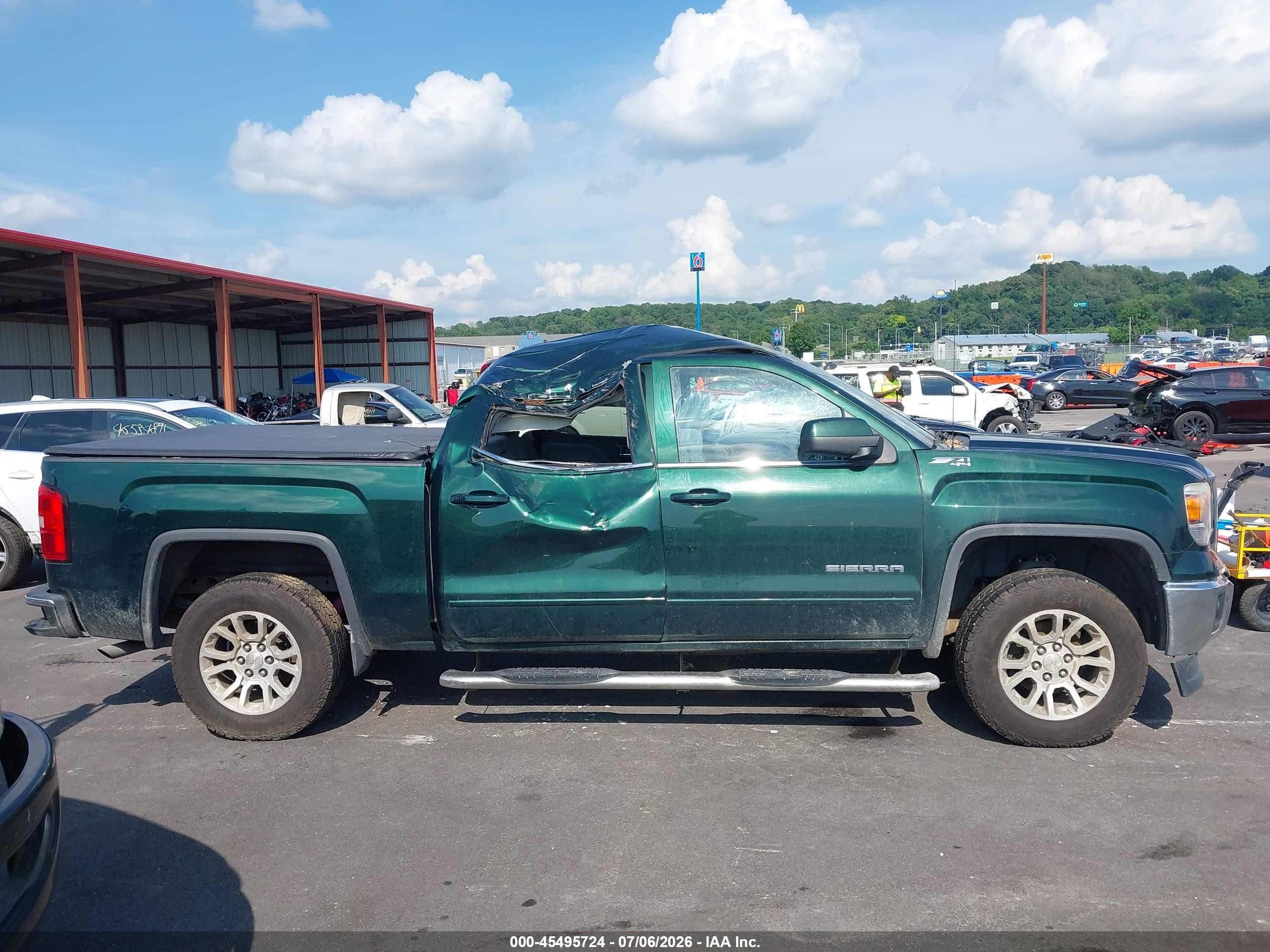 2015 Gmc Sierra 1500 Sle Зеленый vin: 3GTU2UEC6FG366930