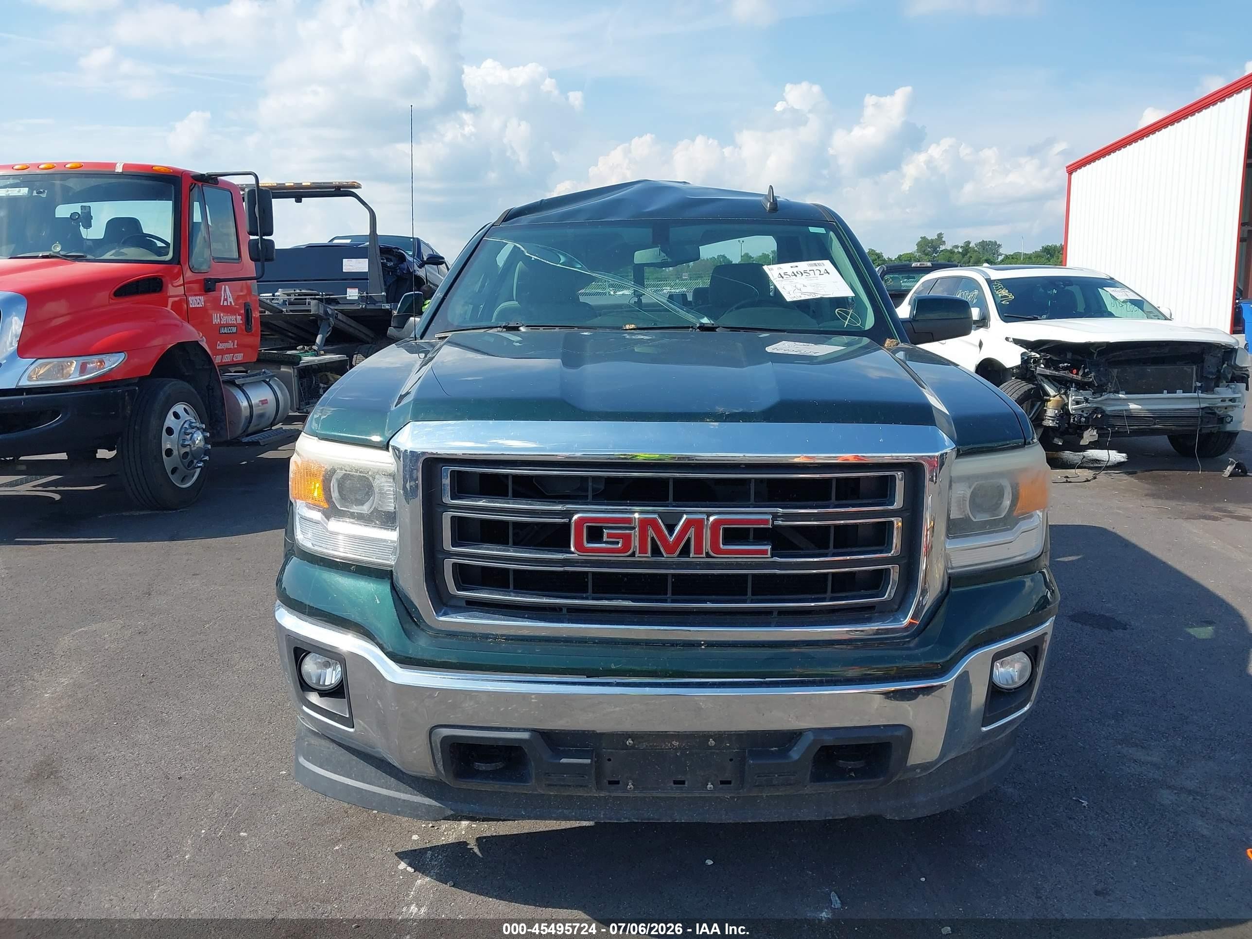 2015 Gmc Sierra 1500 Sle Зеленый vin: 3GTU2UEC6FG366930