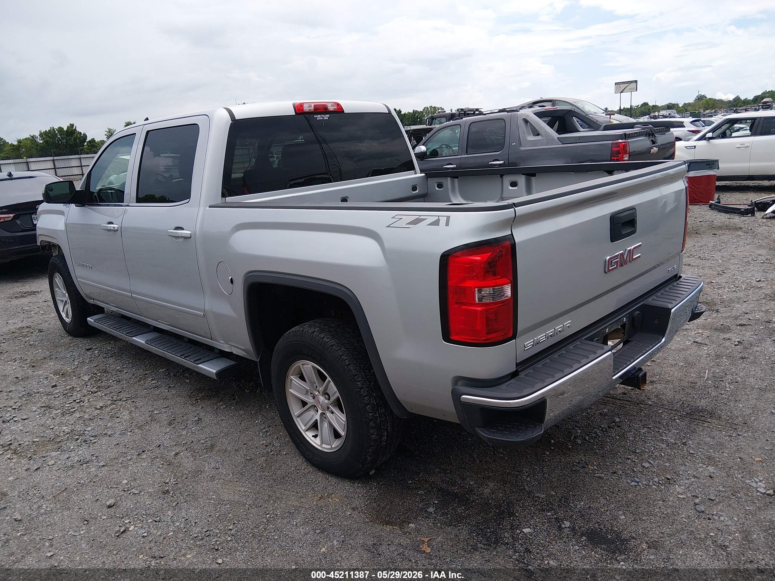 2015 Gmc Sierra 1500 Sle Silver vin: 3GTU2UEC6FG437012