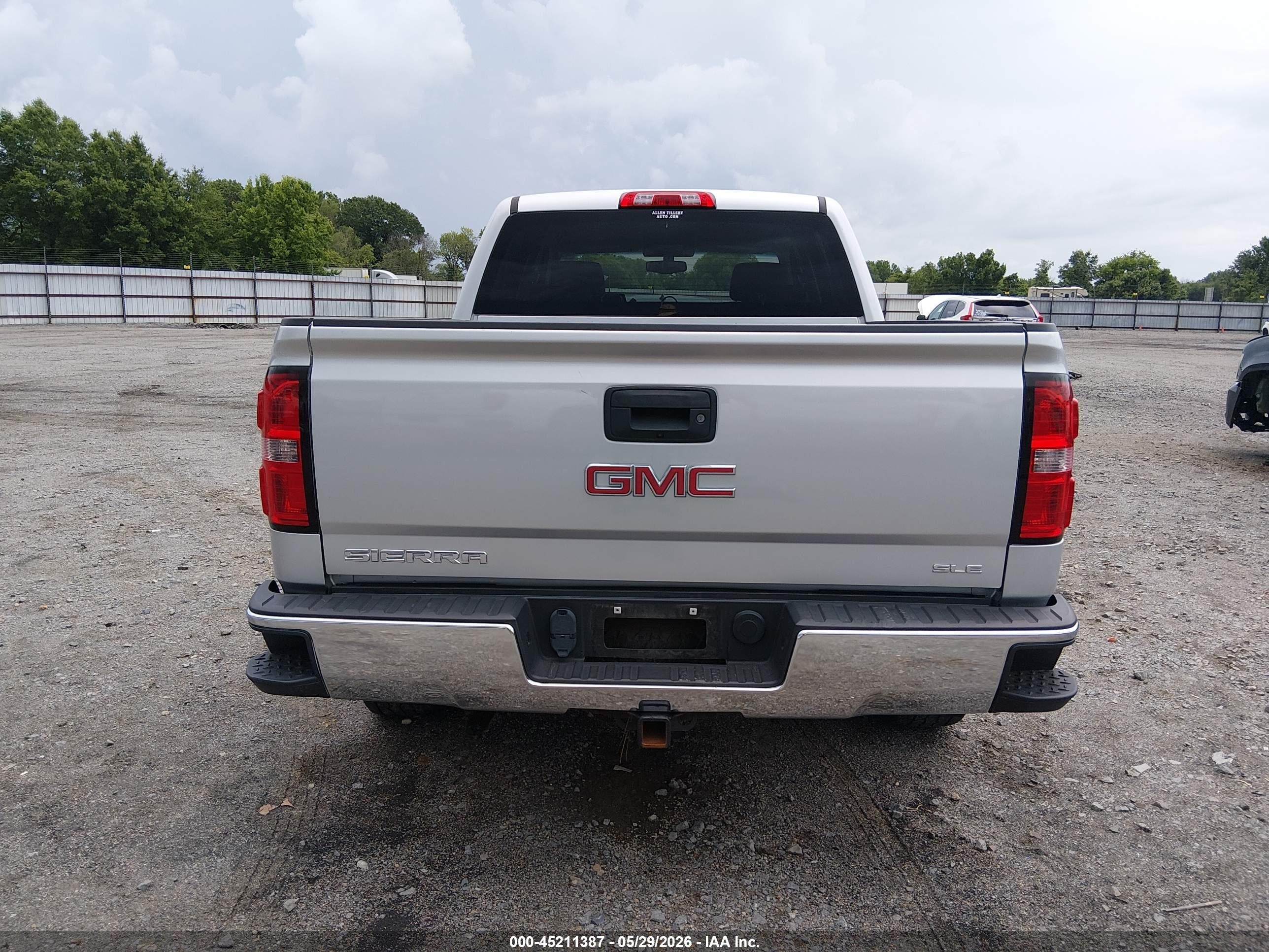 2015 Gmc Sierra 1500 Sle Silver vin: 3GTU2UEC6FG437012