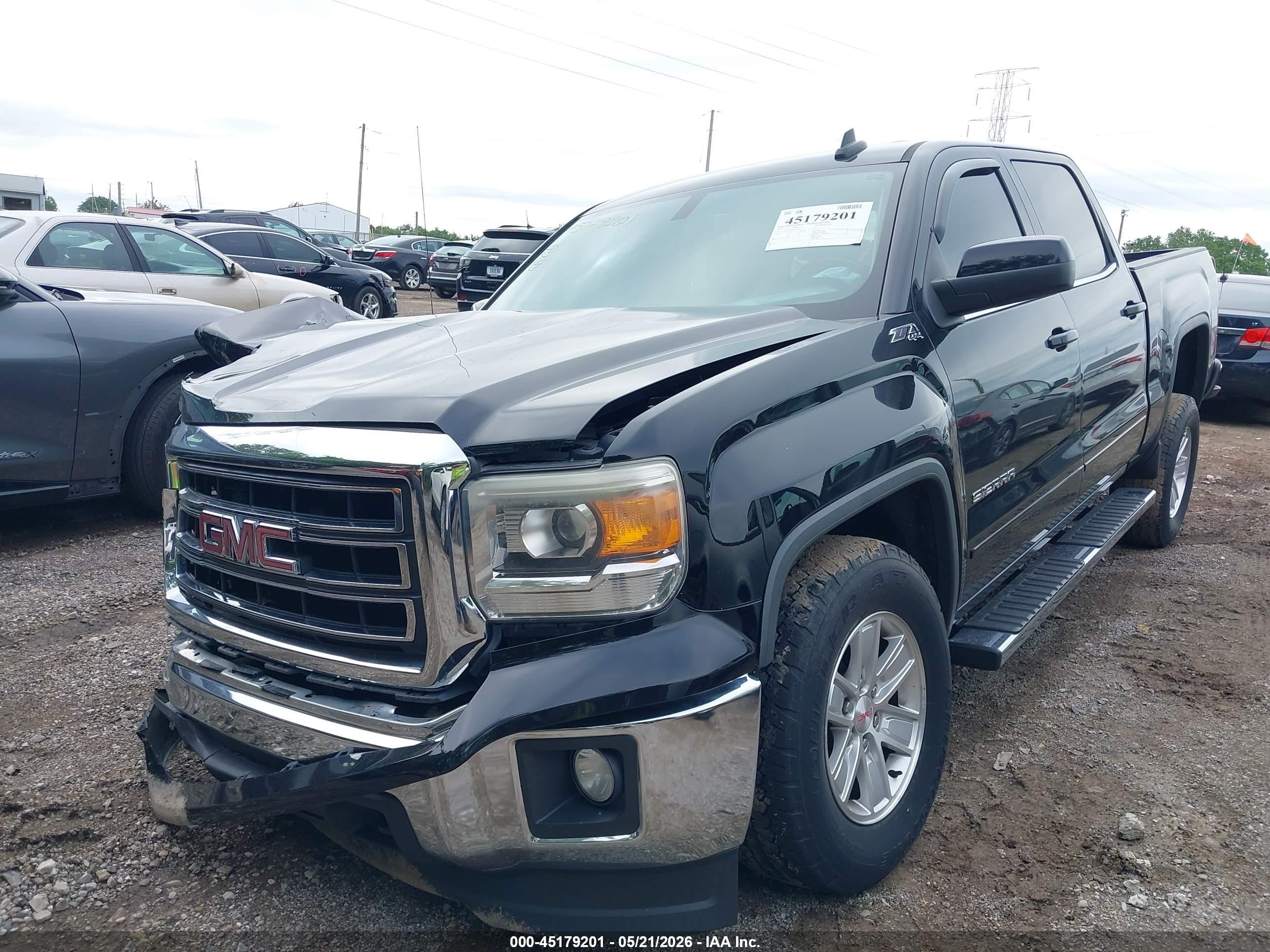 2015 Gmc Sierra 1500 Sle Black vin: 3GTU2UEC6FG491393