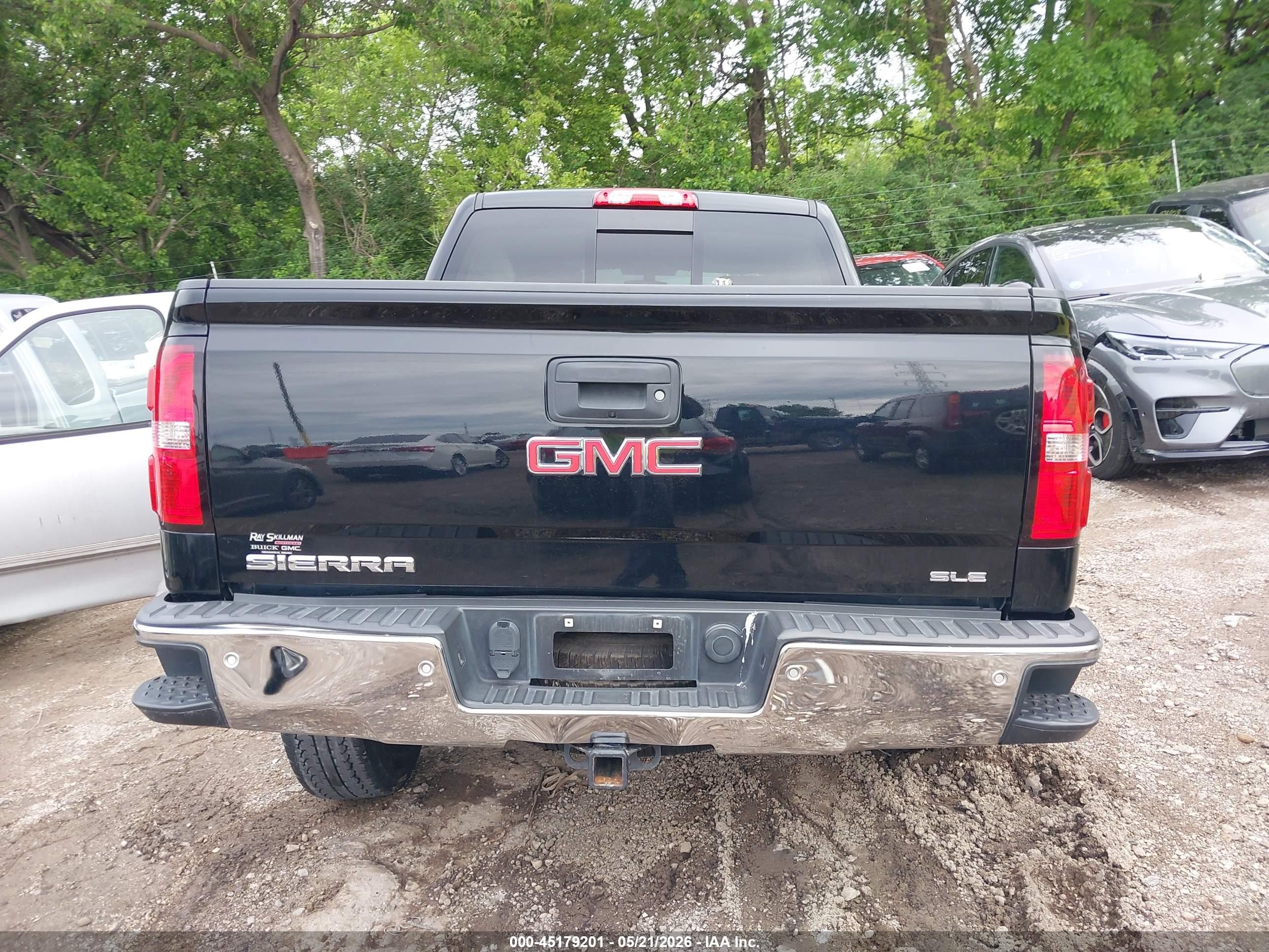 2015 Gmc Sierra 1500 Sle Black vin: 3GTU2UEC6FG491393