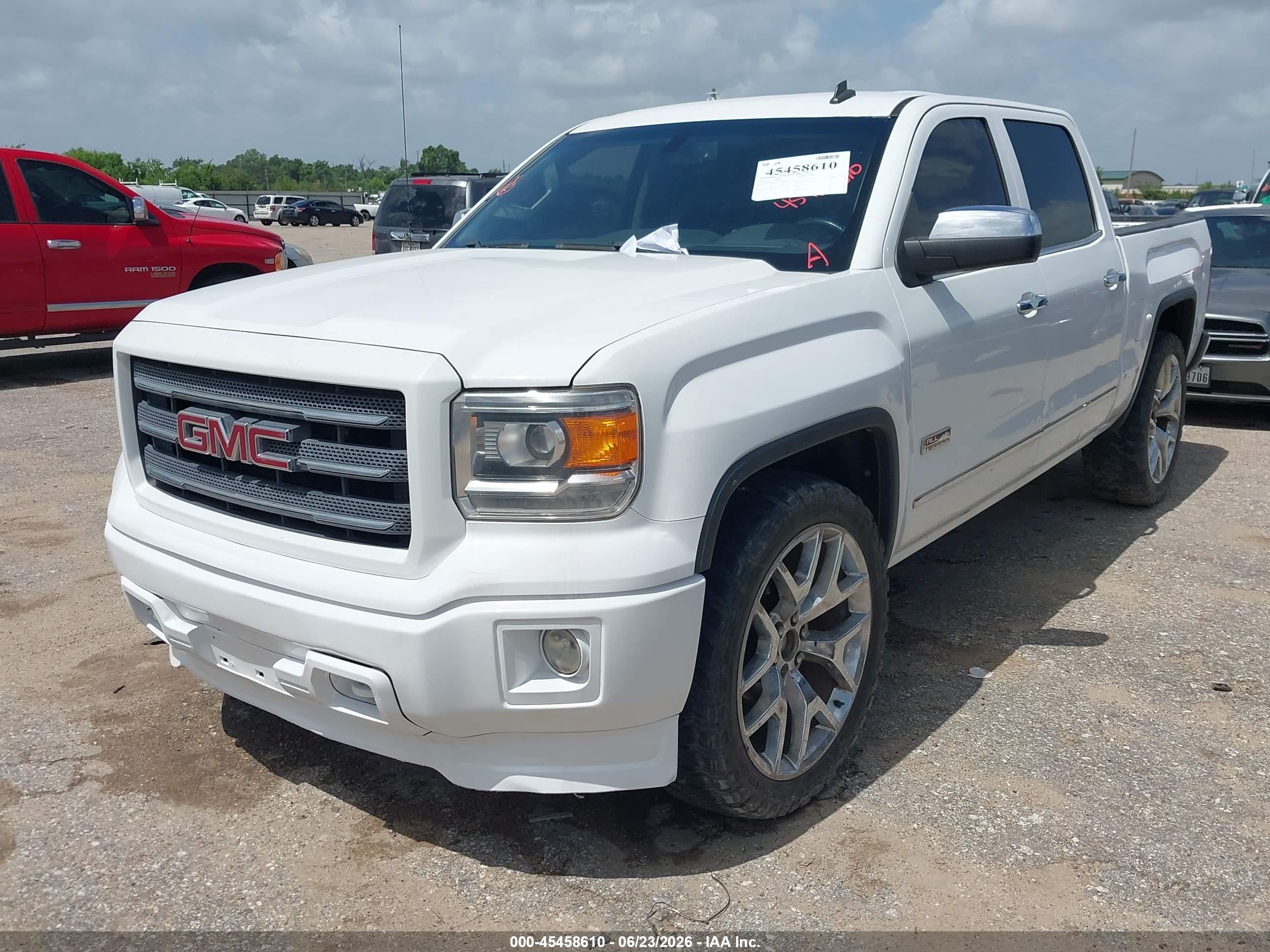 2014 Gmc Sierra 1500 Sle White vin: 3GTU2UEC7EG120788