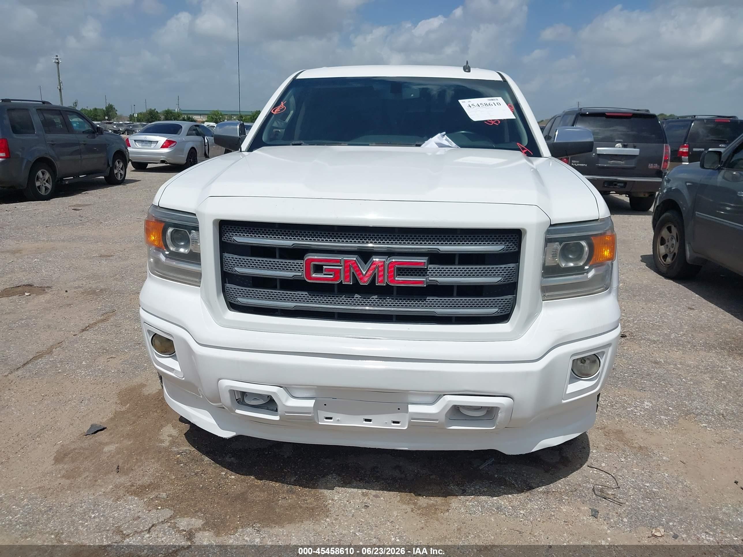 2014 Gmc Sierra 1500 Sle White vin: 3GTU2UEC7EG120788
