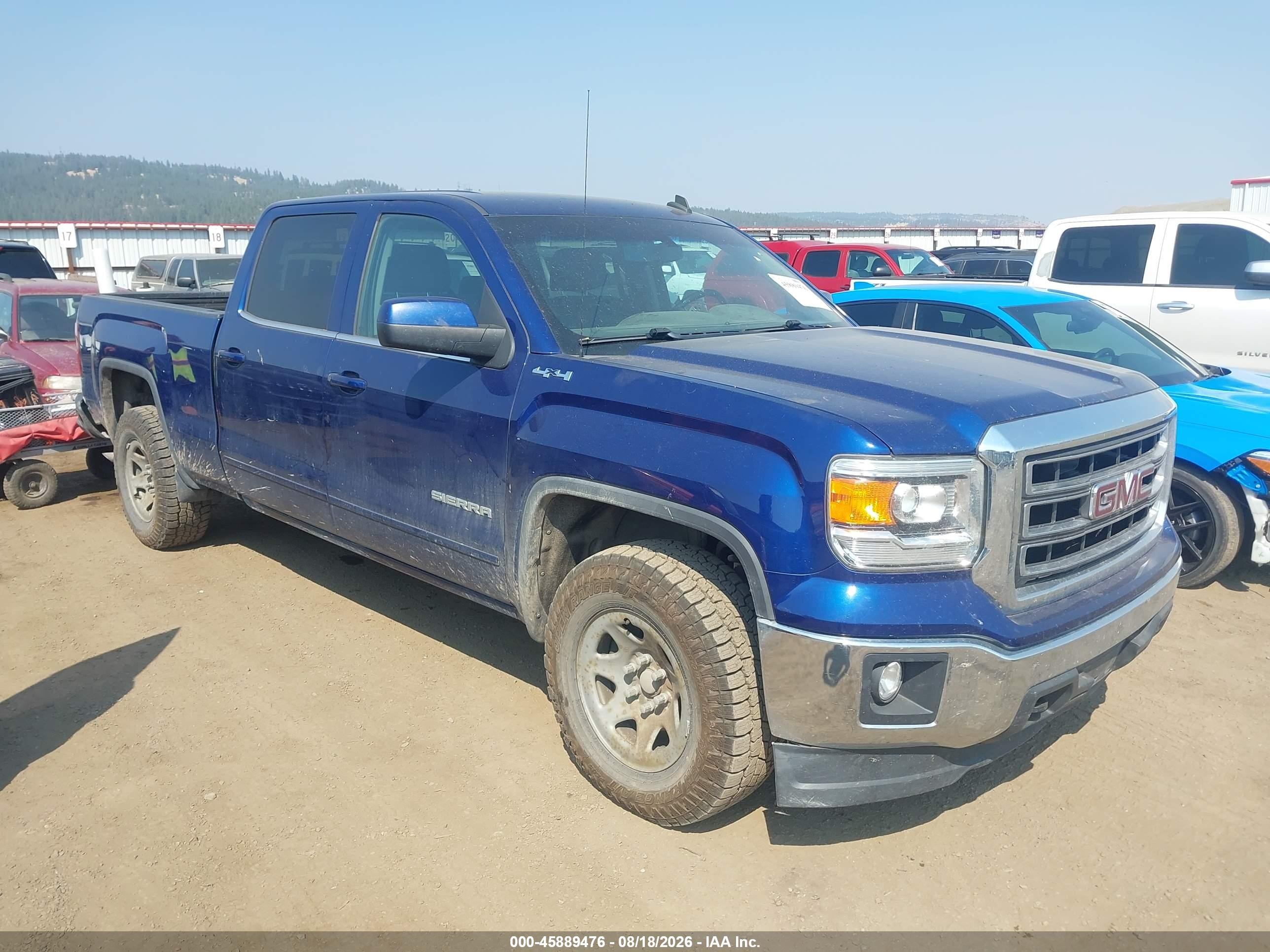 2014 Gmc Sierra 1500 Sle Синий vin: 3GTU2UEC7EG194387