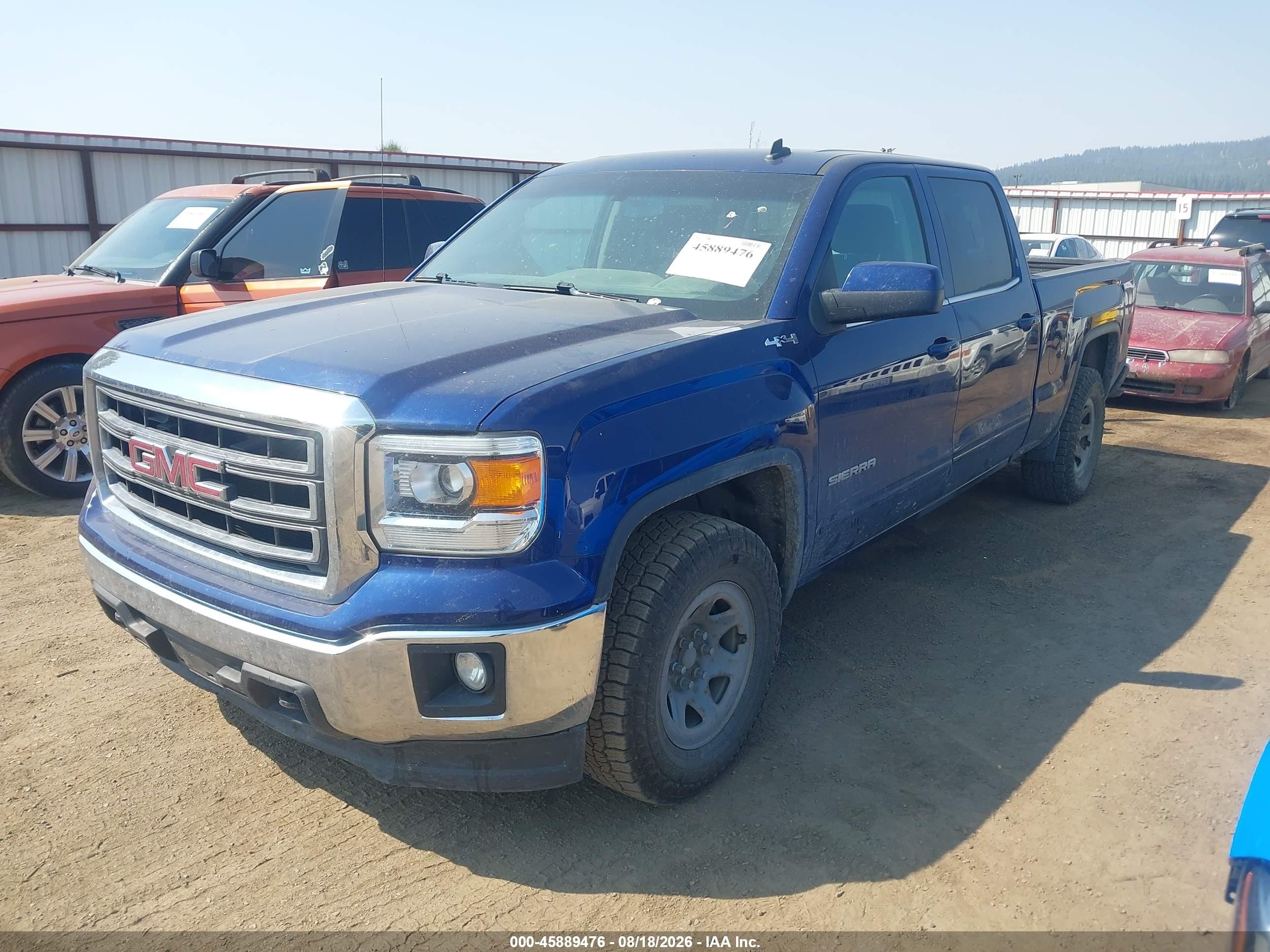2014 Gmc Sierra 1500 Sle Синий vin: 3GTU2UEC7EG194387