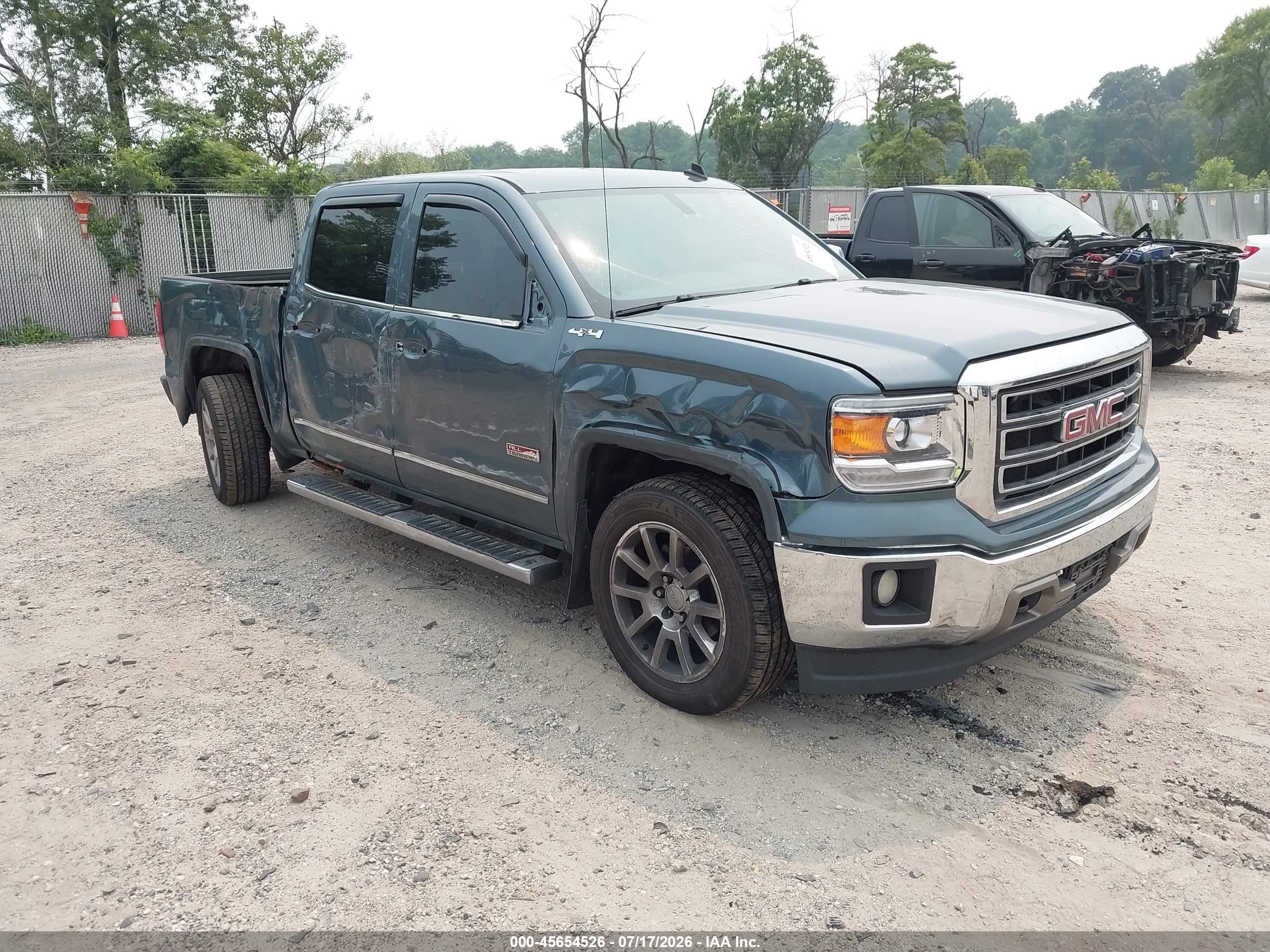 2014 Gmc Sierra 1500 Sle Blue vin: 3GTU2UEC7EG202634