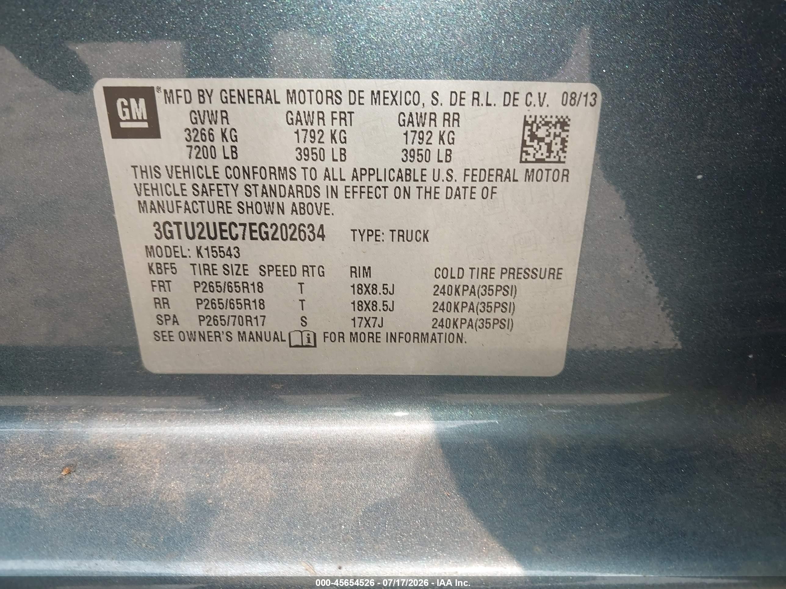 2014 Gmc Sierra 1500 Sle Синий vin: 3GTU2UEC7EG202634