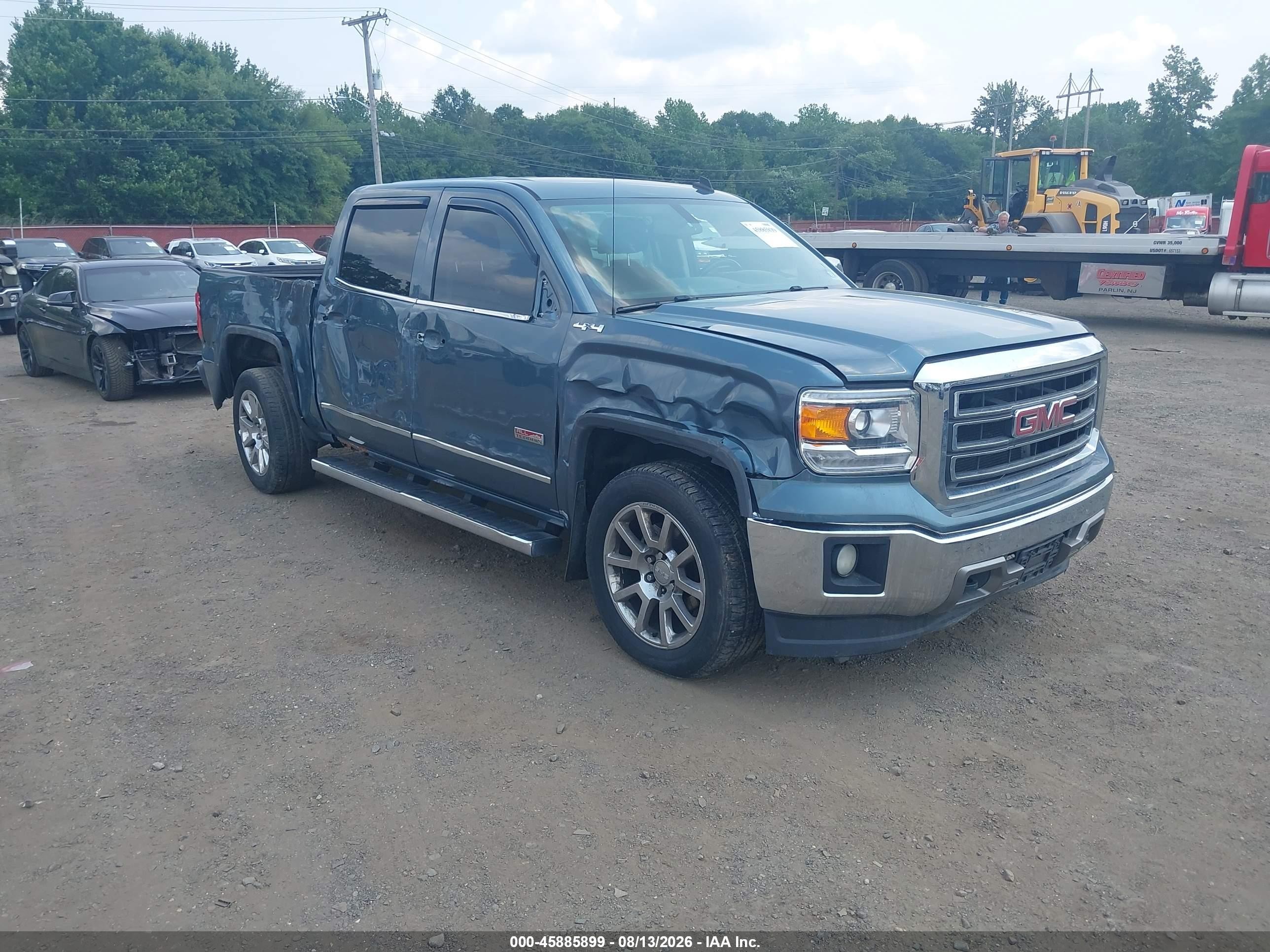 2014 Gmc Sierra 1500 Sle Light Blue vin: 3GTU2UEC7EG202634