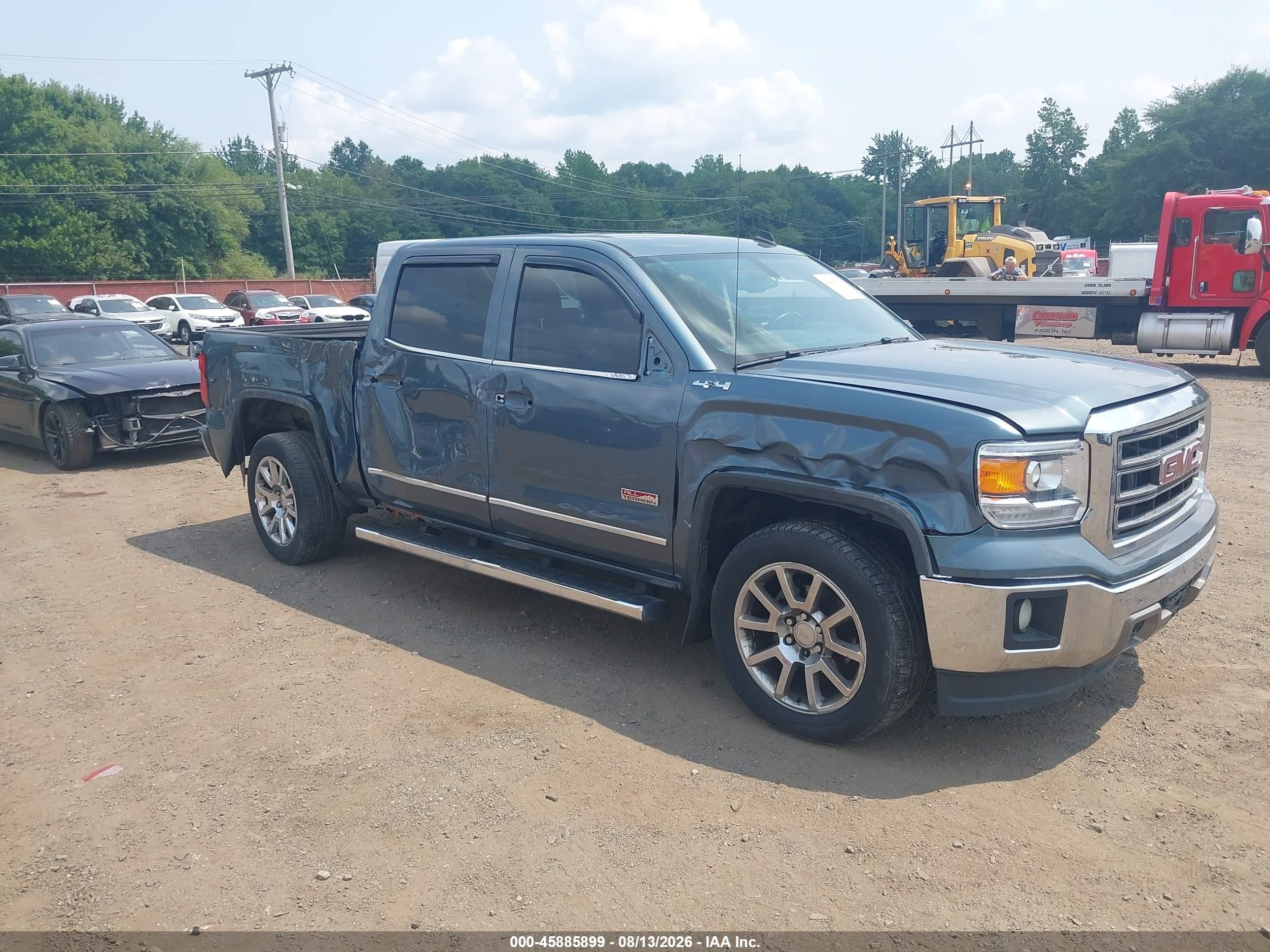 2014 Gmc Sierra 1500 Sle Light Blue vin: 3GTU2UEC7EG202634