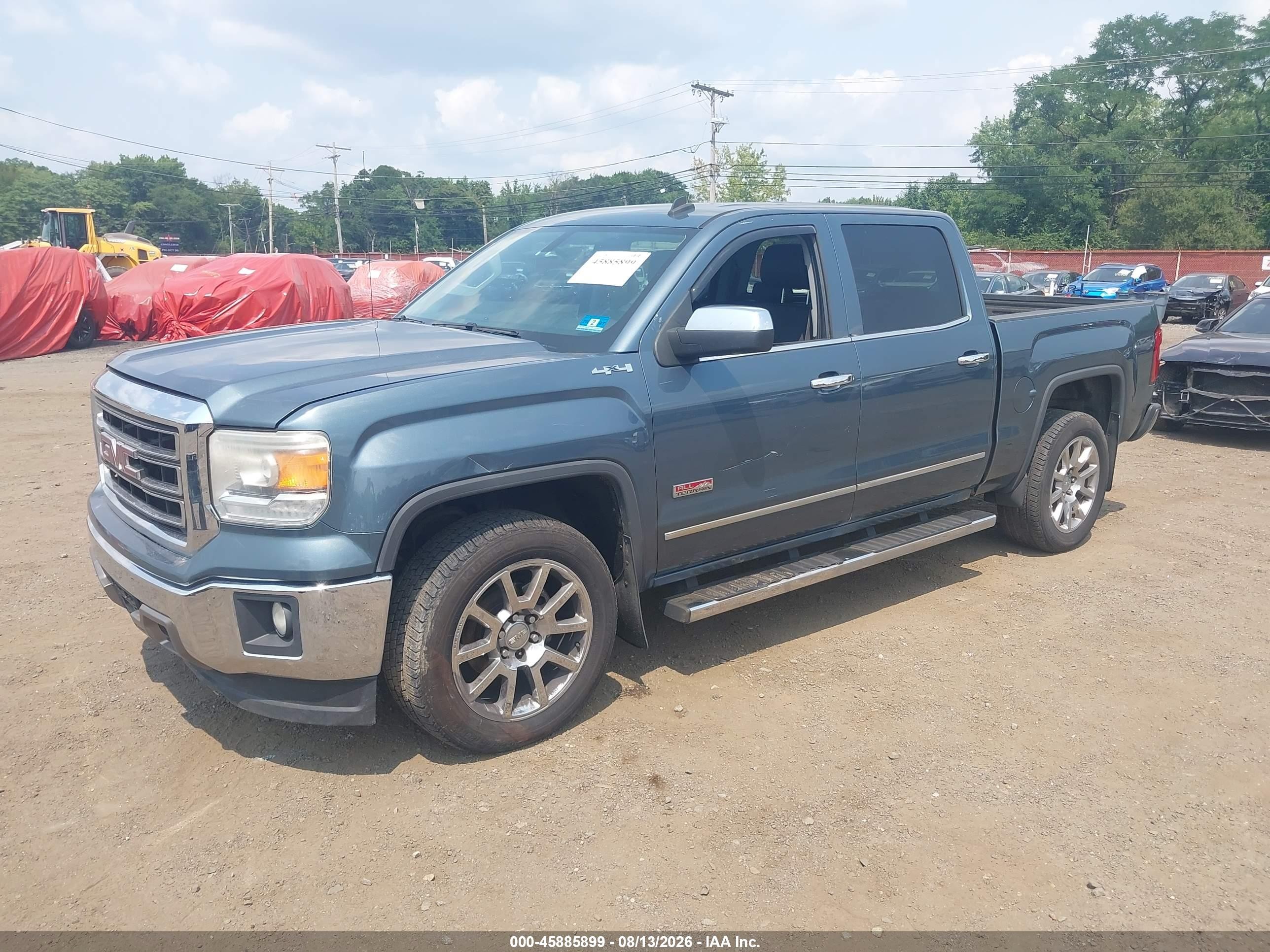 2014 Gmc Sierra 1500 Sle Light Blue vin: 3GTU2UEC7EG202634