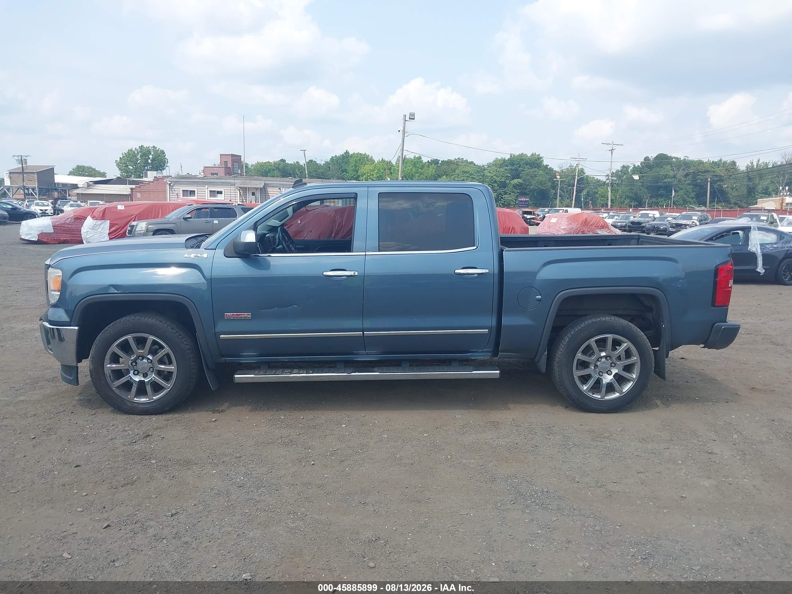 2014 Gmc Sierra 1500 Sle Light Blue vin: 3GTU2UEC7EG202634