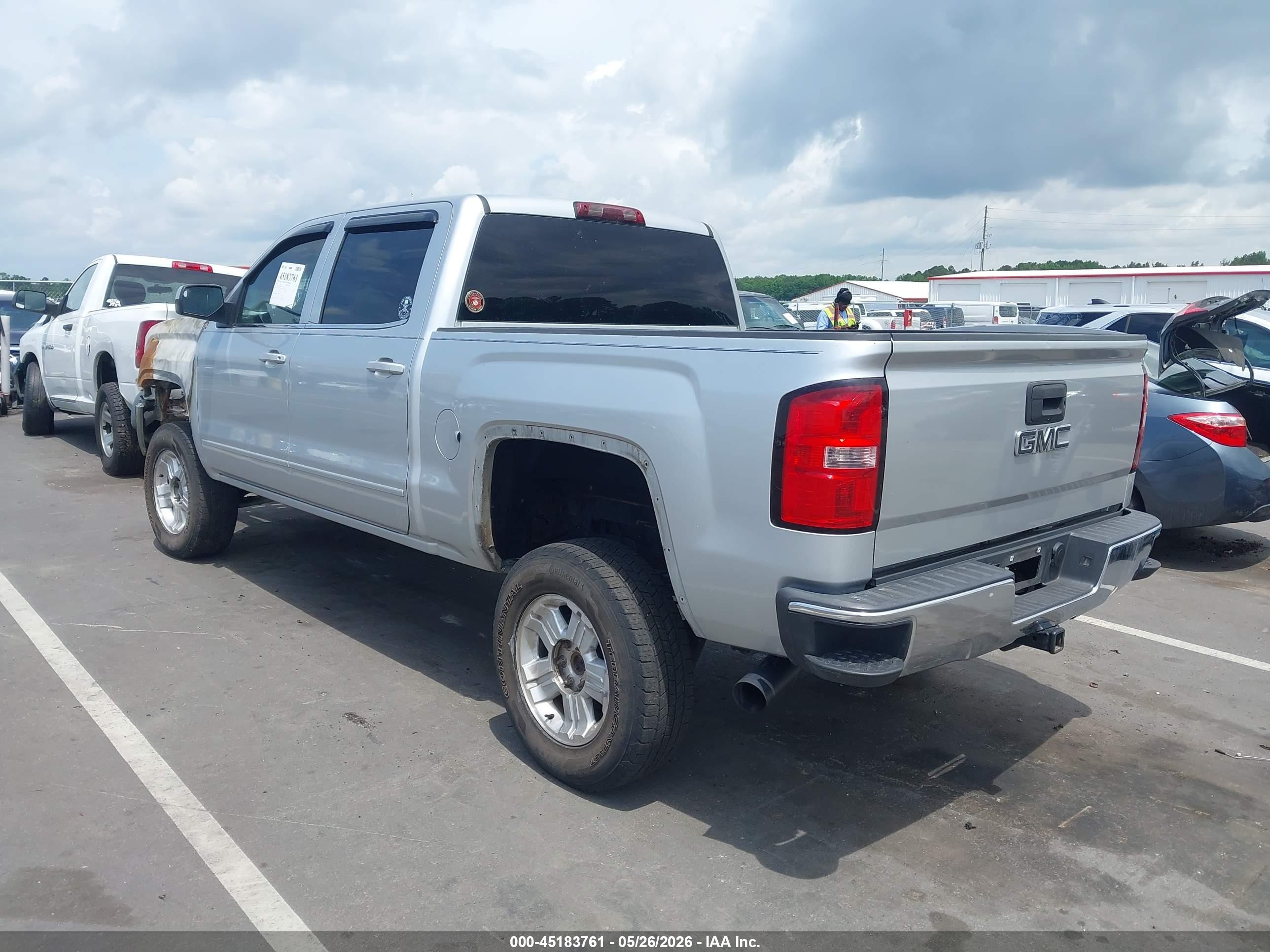 2014 Gmc Sierra 1500 Sle Silver vin: 3GTU2UEC7EG310350