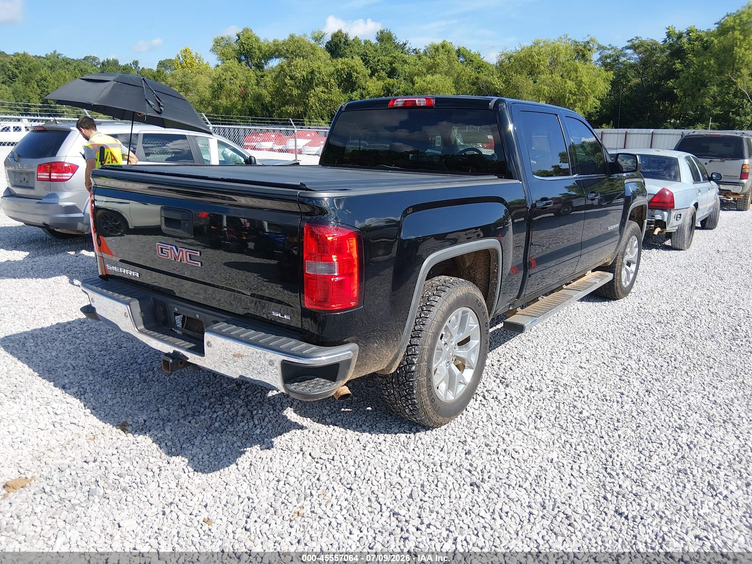2014 Gmc Sierra 1500 Sle Black vin: 3GTU2UEC7EG333885