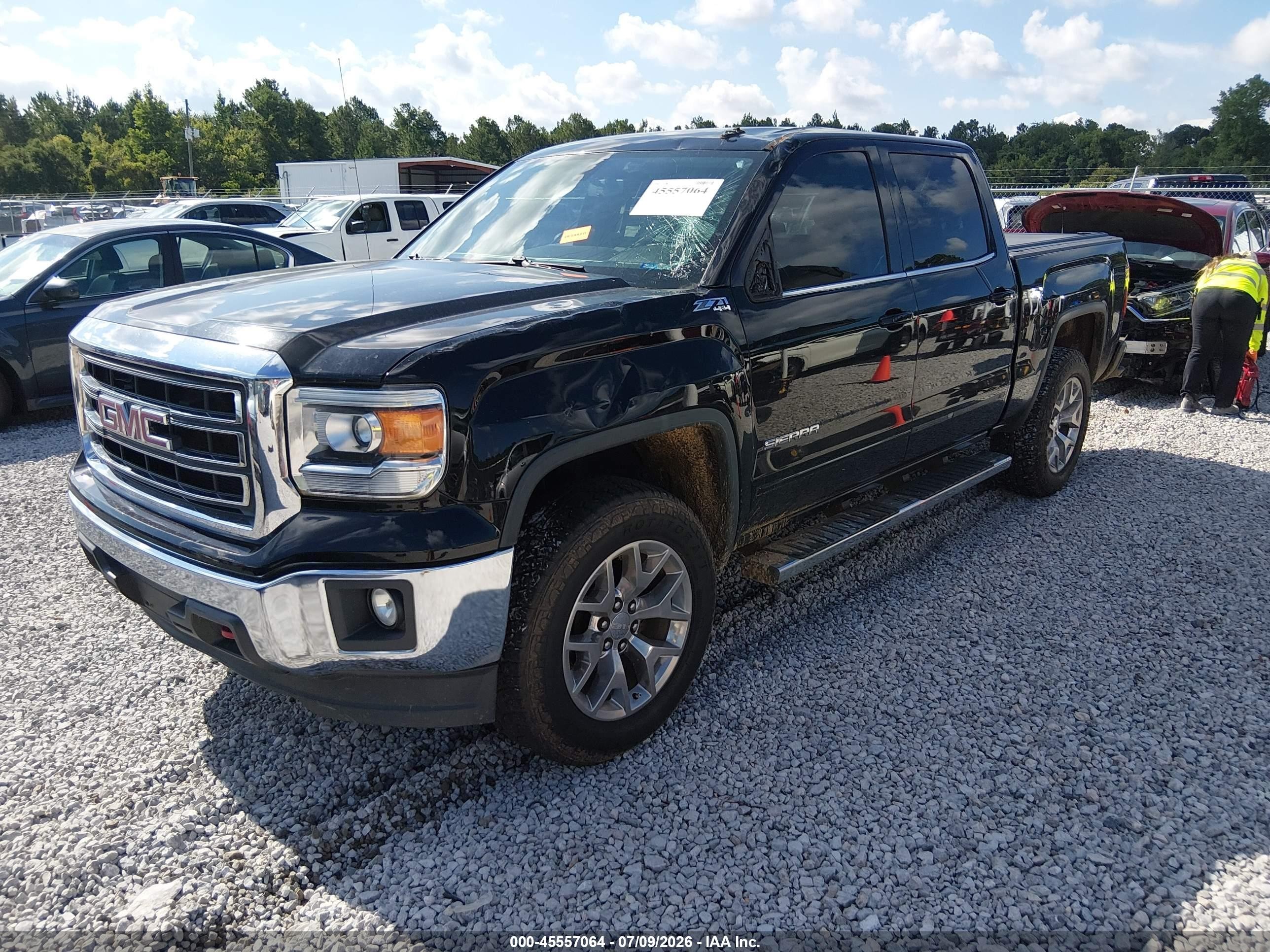 2014 Gmc Sierra 1500 Sle Black vin: 3GTU2UEC7EG333885