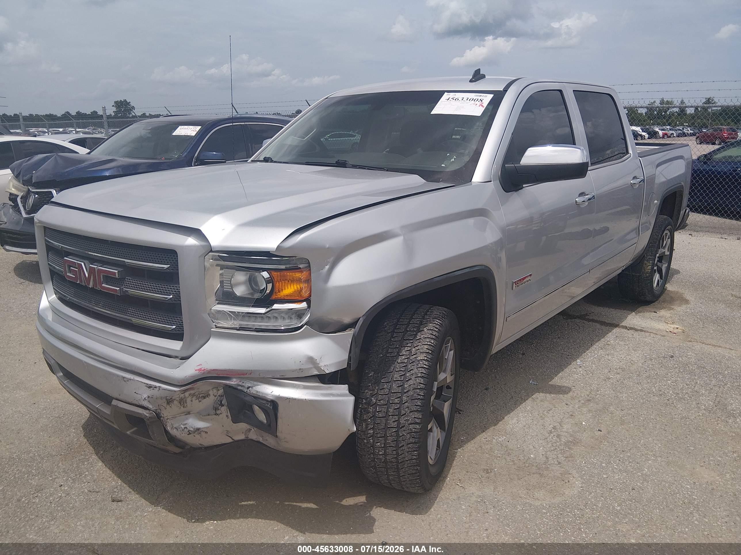 2014 Gmc Sierra 1500 Sle Silver vin: 3GTU2UEC7EG384240