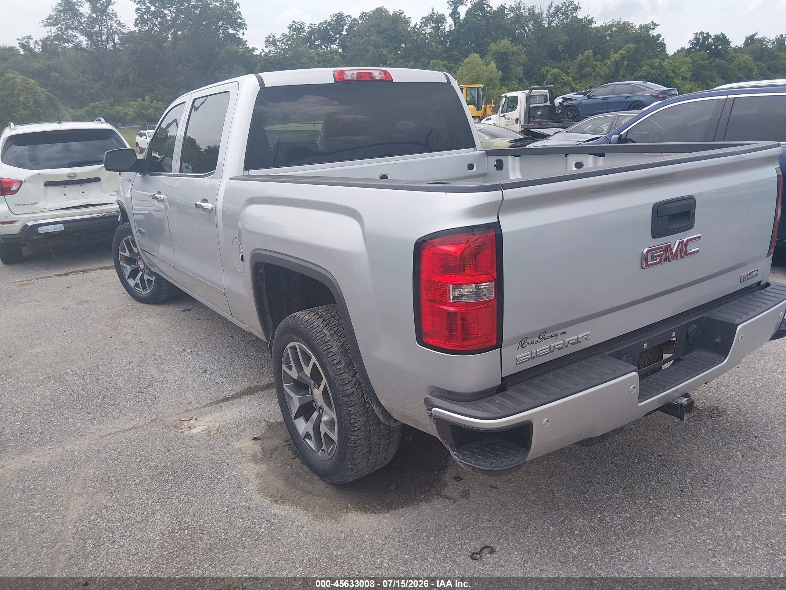 2014 Gmc Sierra 1500 Sle Silver vin: 3GTU2UEC7EG384240