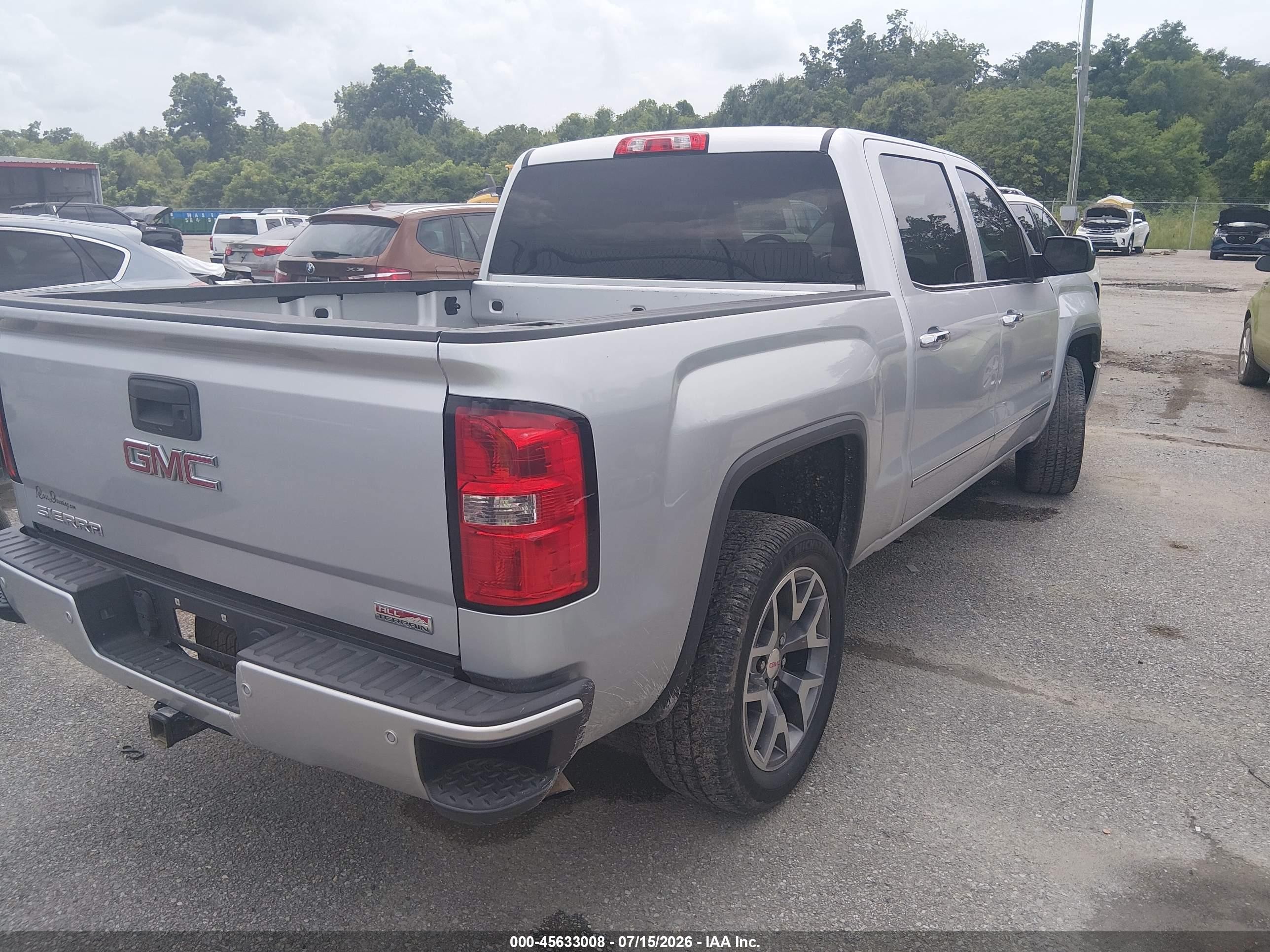 2014 Gmc Sierra 1500 Sle Silver vin: 3GTU2UEC7EG384240