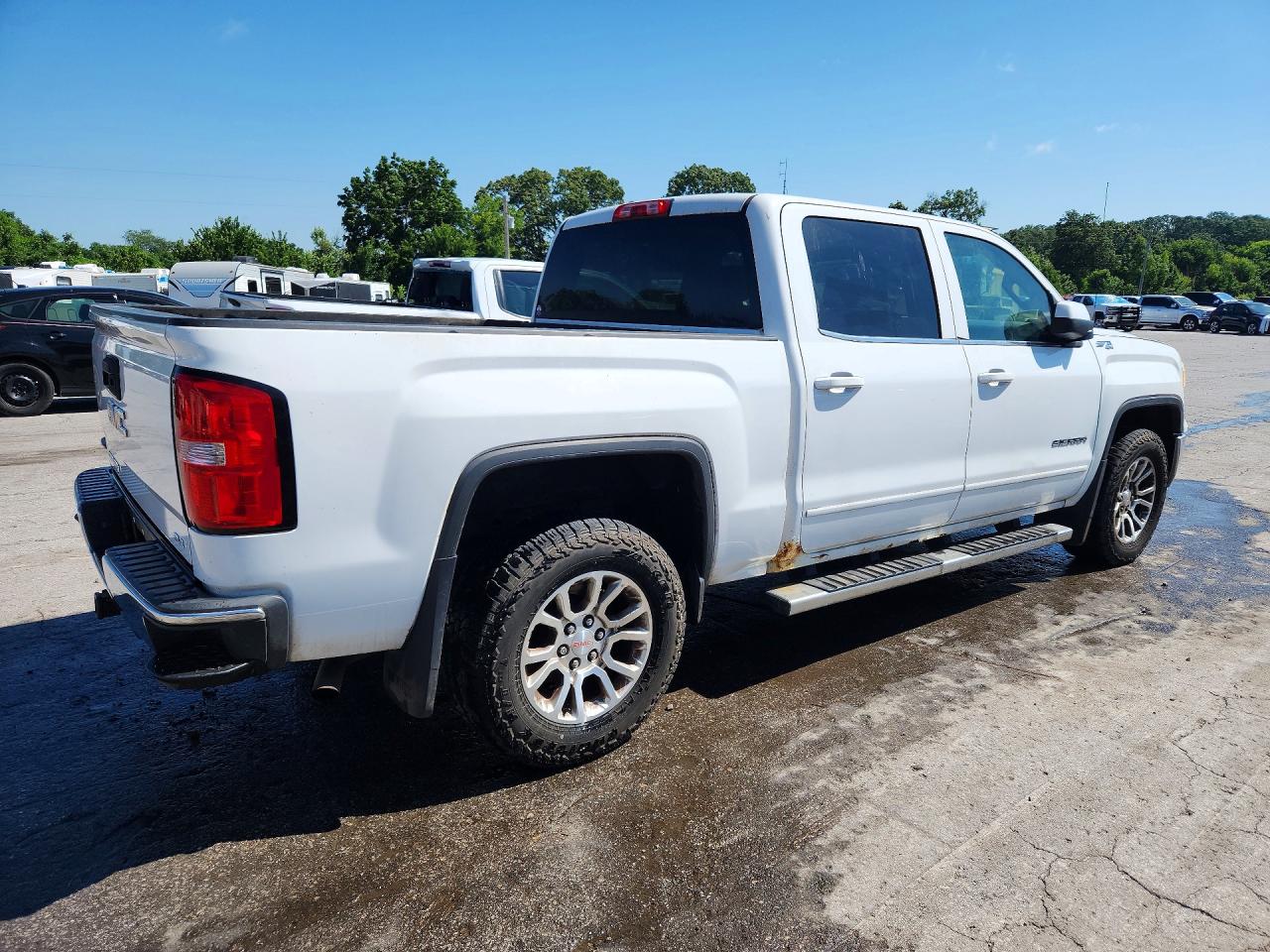 2014 Gmc Sierra K1500 Sle White vin: 3GTU2UEC7EG438099